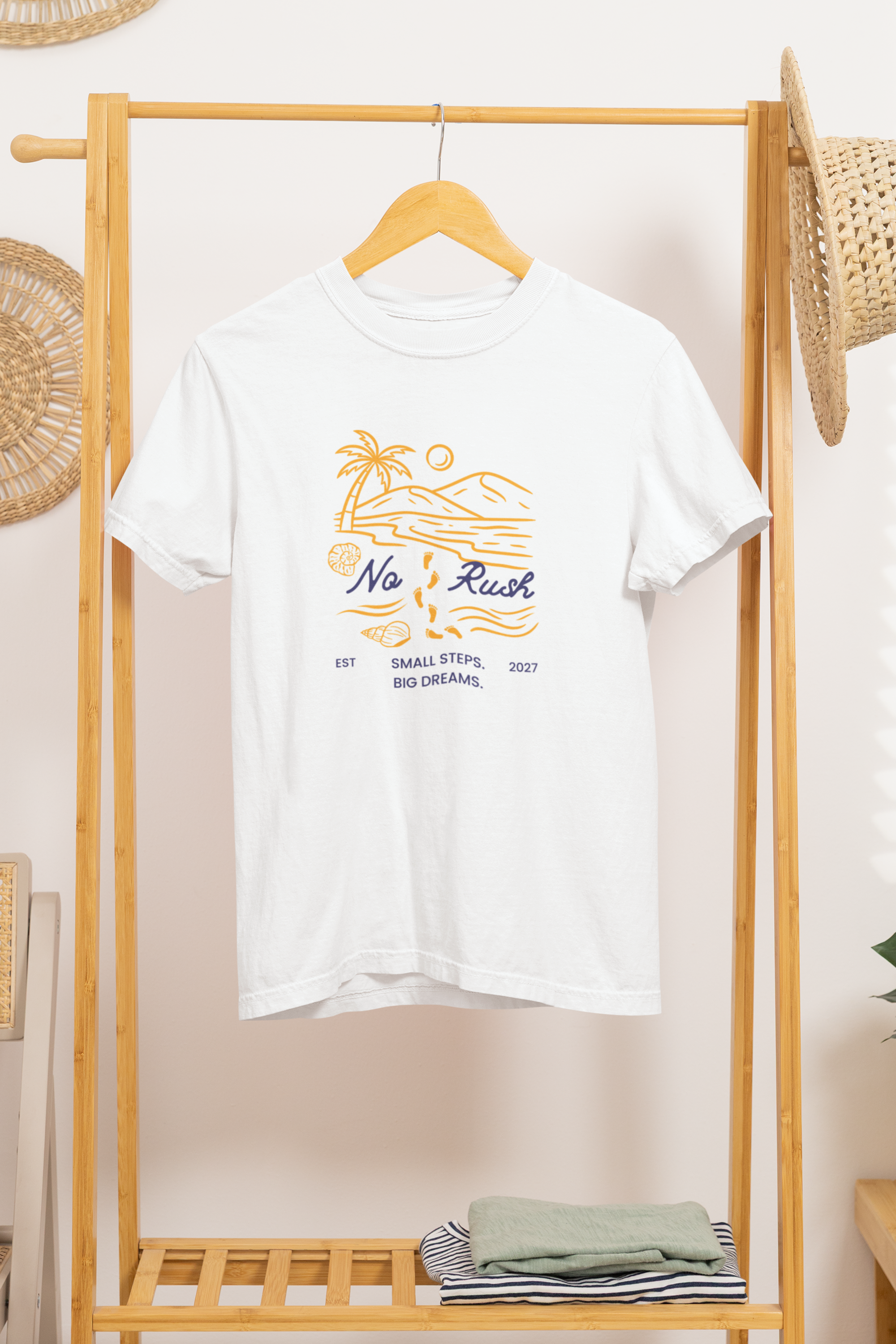 No Rush Oversized Tee - White