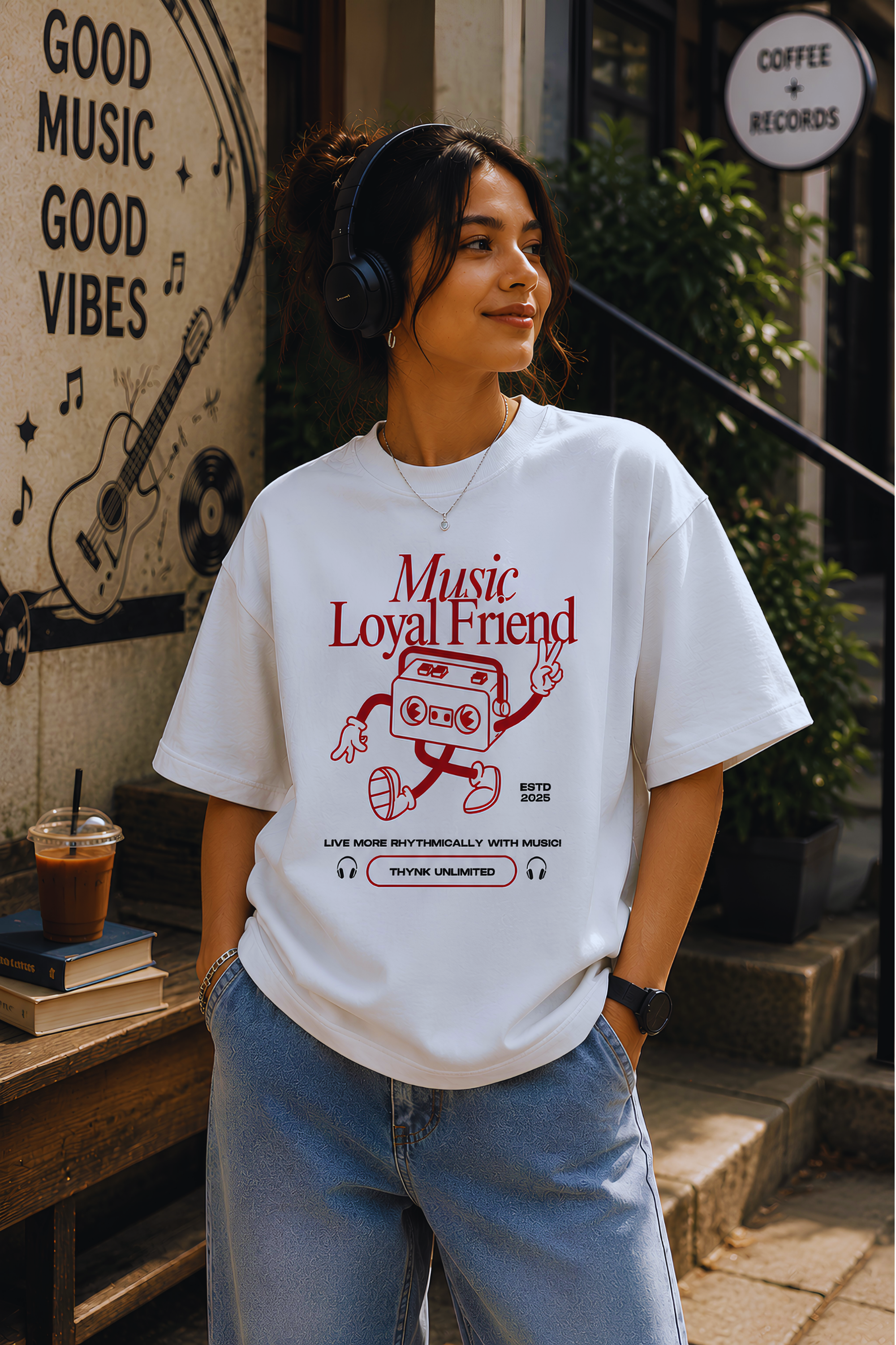 Walkman Oversized Tee - White