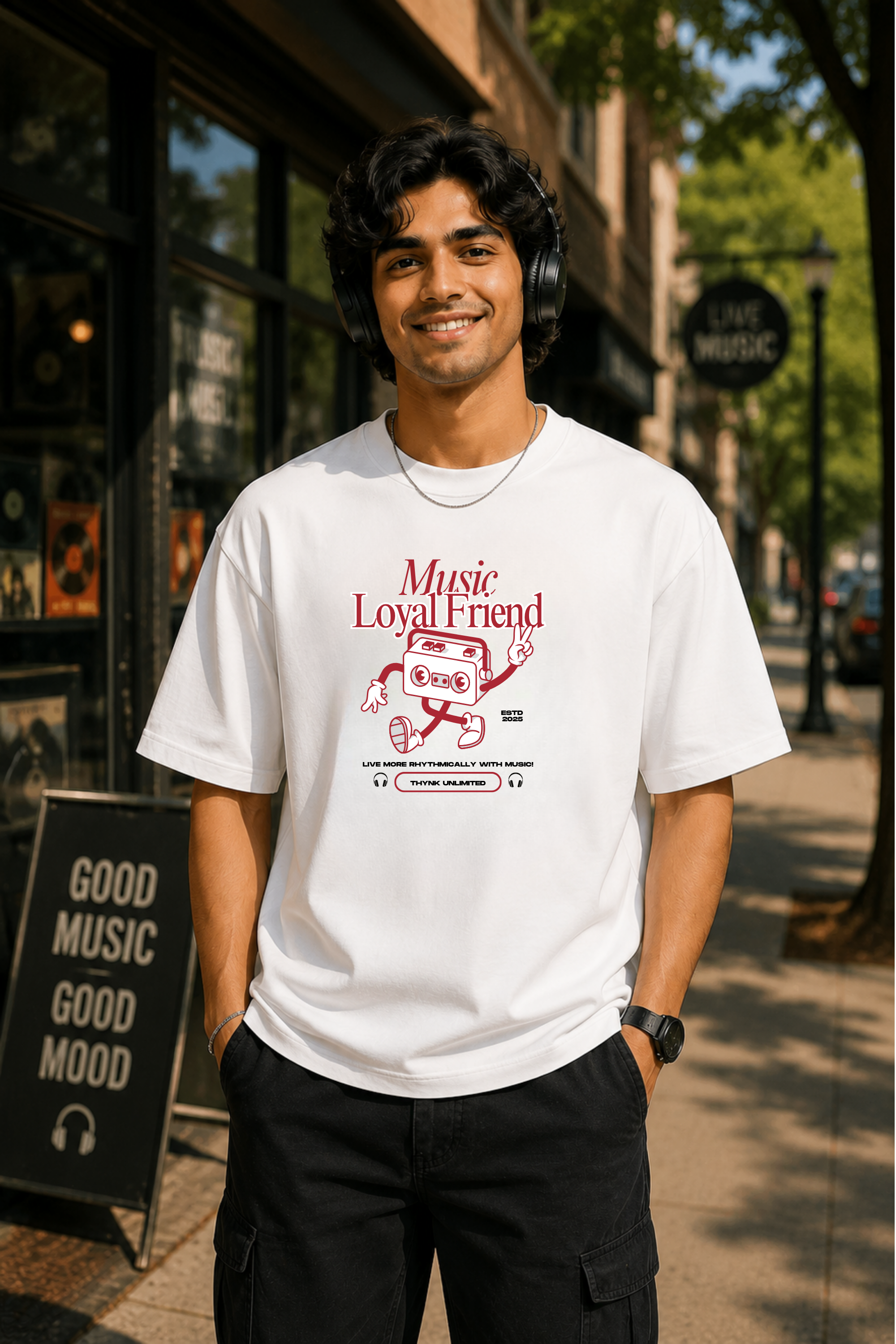 Walkman Oversized Tee - White