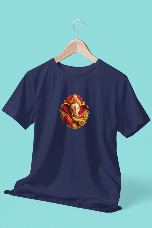 3D Ganesha T-Shirt - Royal Blue