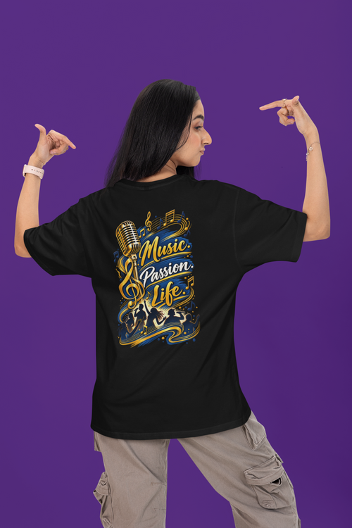 Aurelia Karaoke Oversized Tee - Black