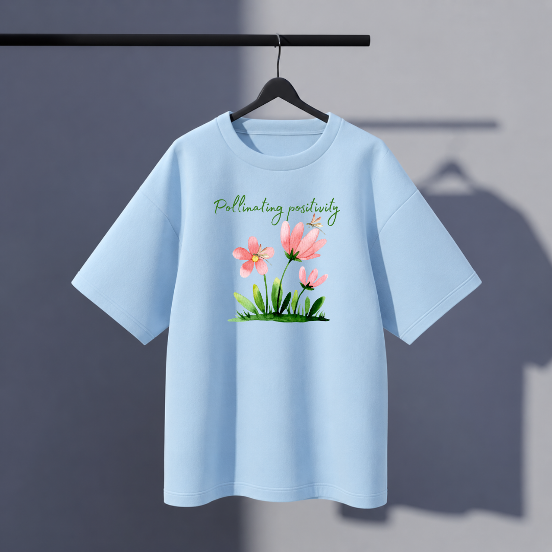 Unisex Flower Oversized Tee