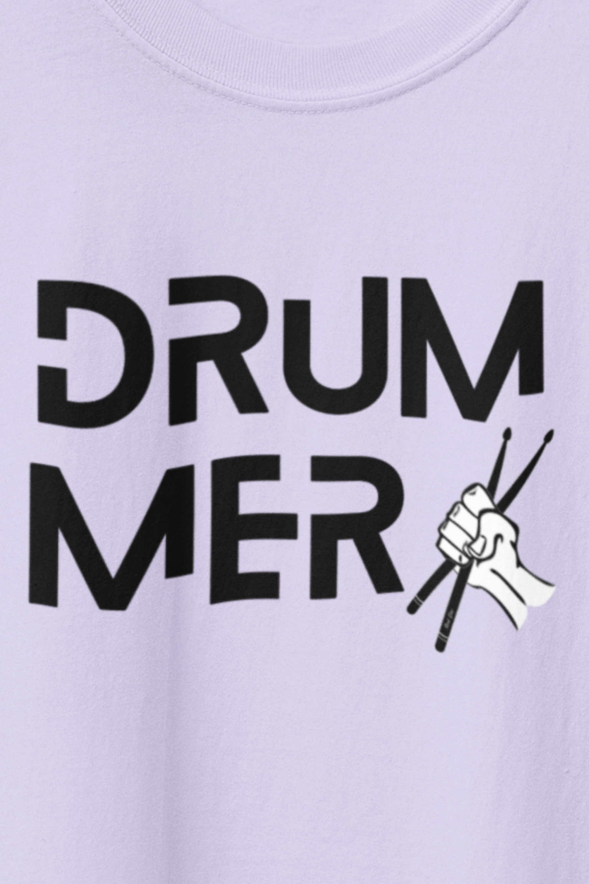 Instrument Drum Oversized Tee- Lavender