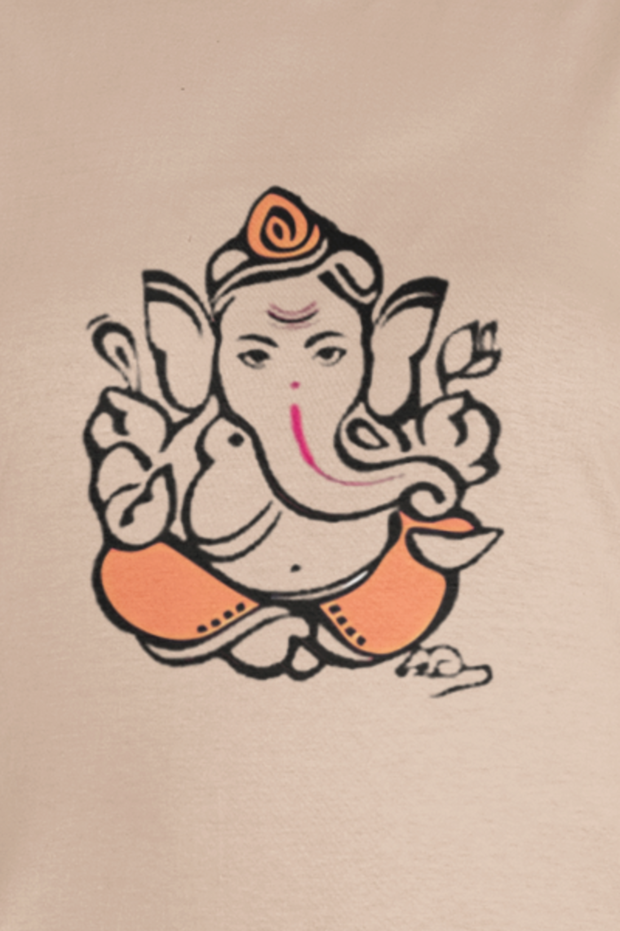 Mangalmurti Morya T-Shirt -Peach