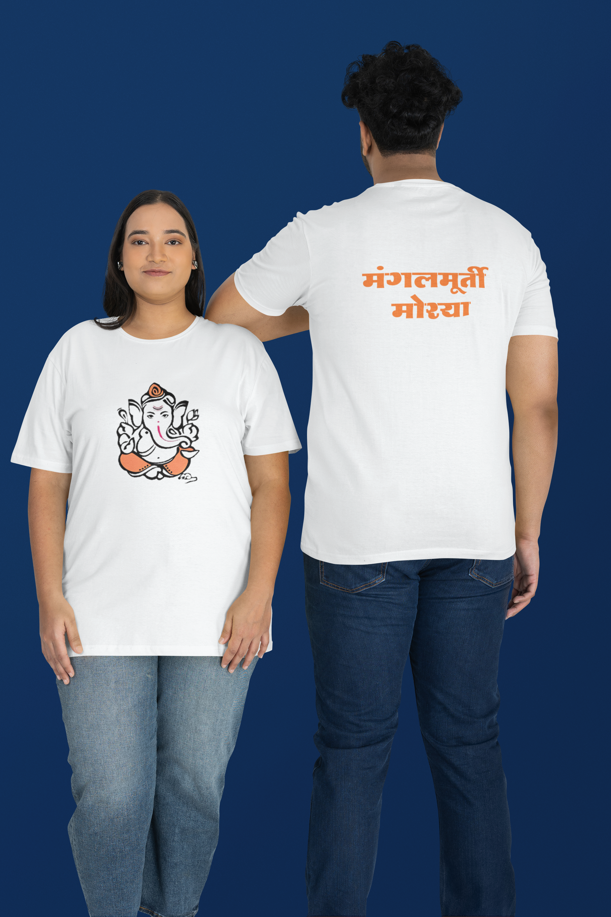 Mangalmurti Morya T-Shirt - White