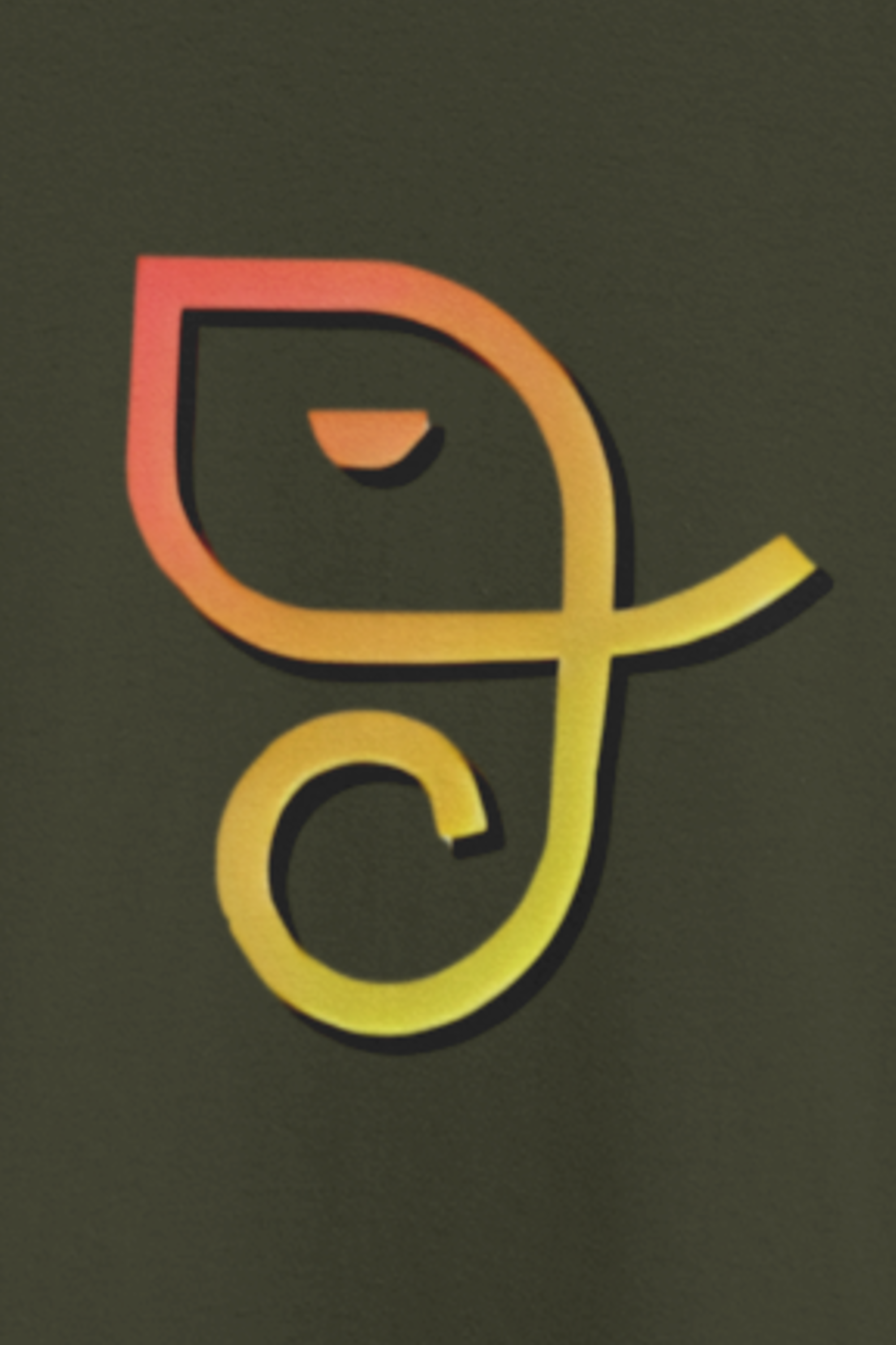 Ganesha Art T-Shirt - Olive Green