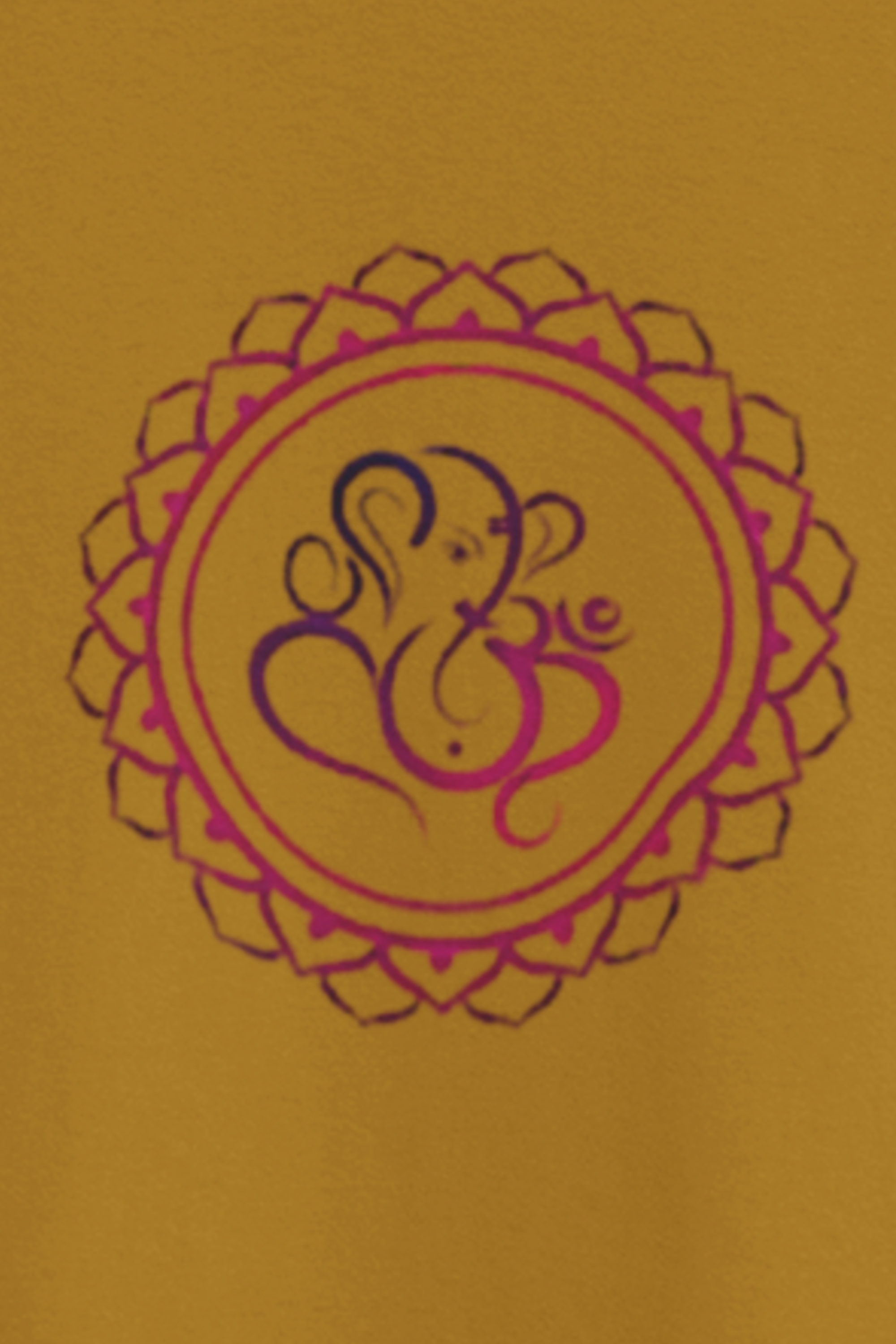 Ganesha Art T-Shirt - Mustard Yellow