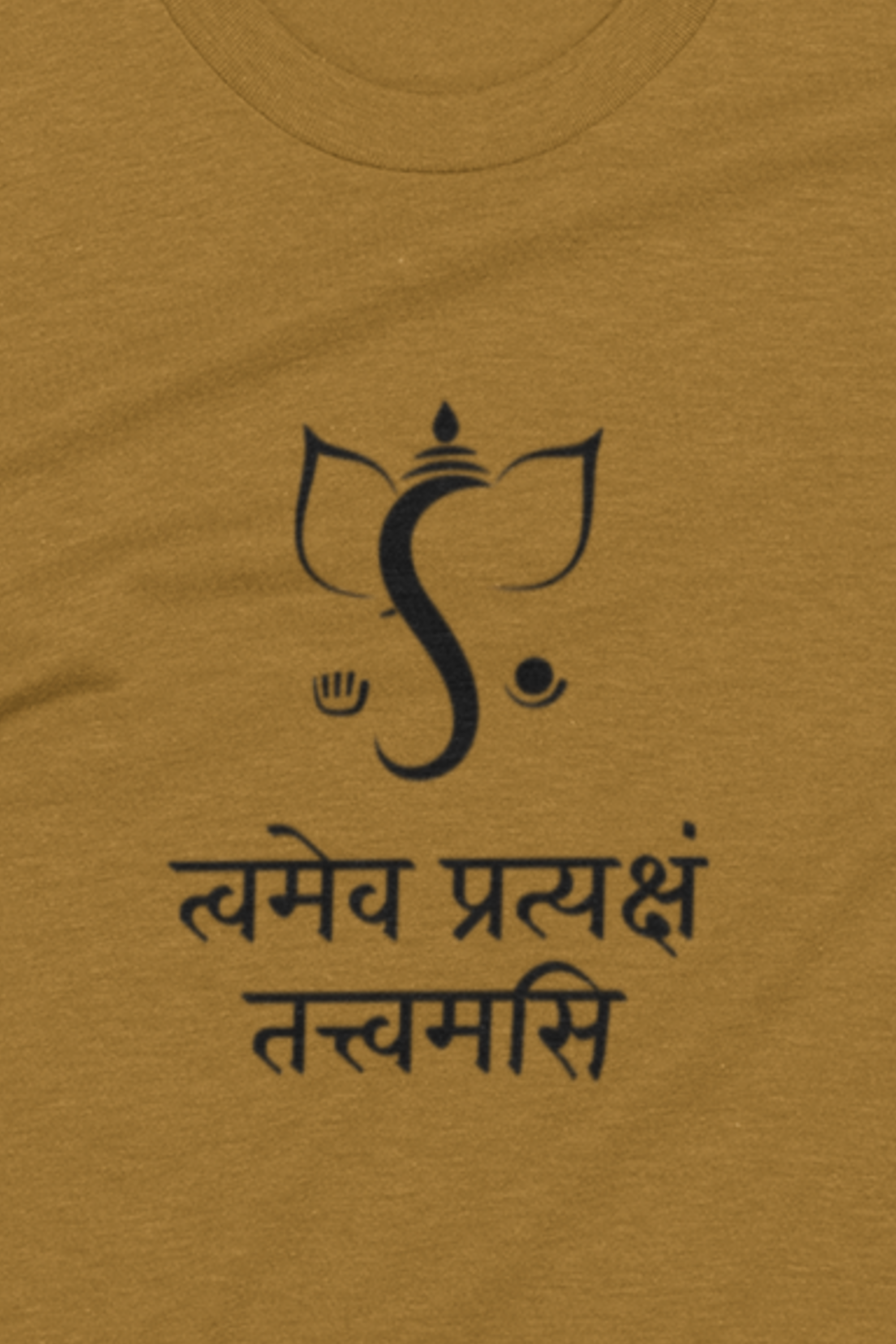 Ganesha Sanskrit T-Shirt-Mustard Yellow