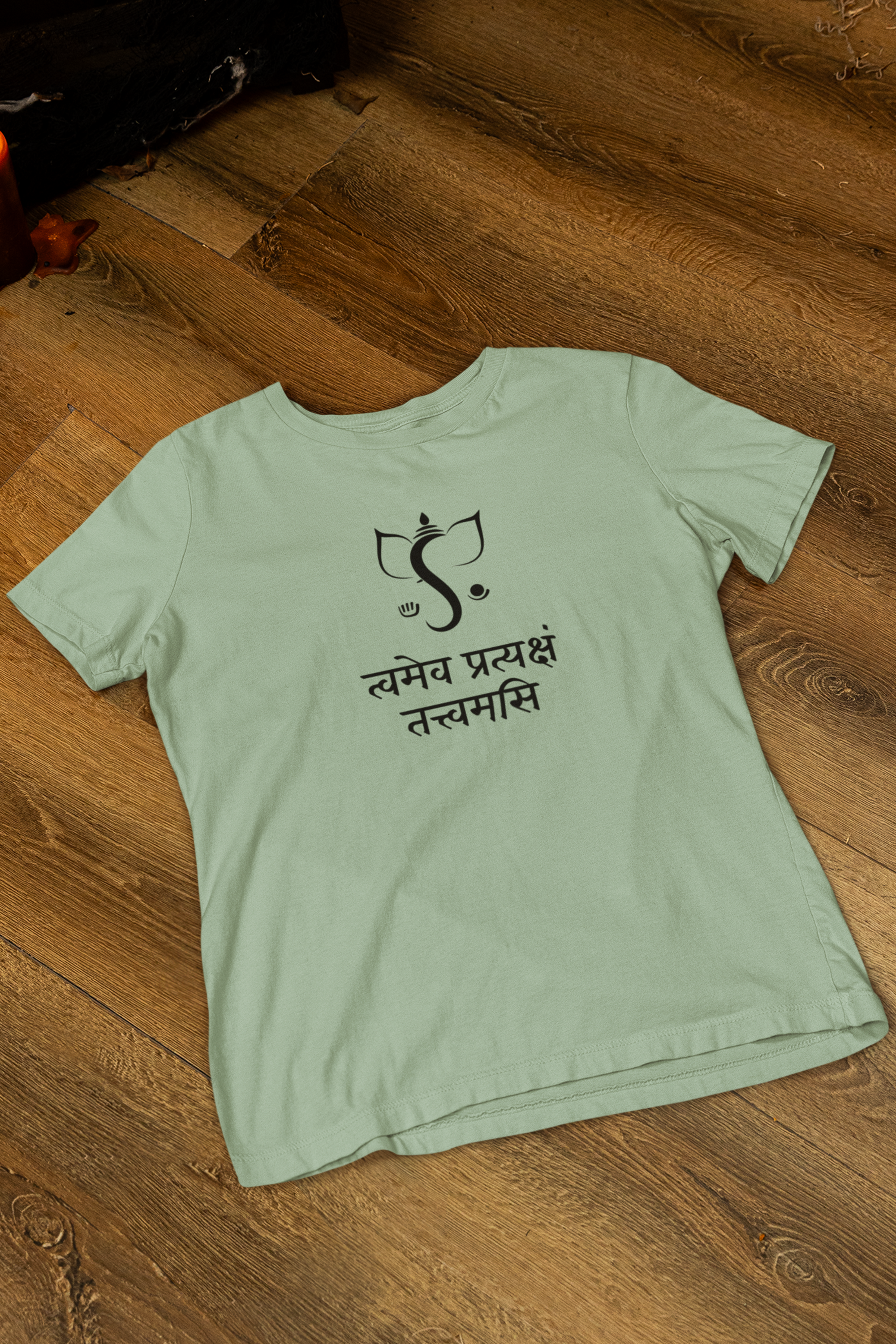Ganesha Sanskrit T-Shirt-Jade