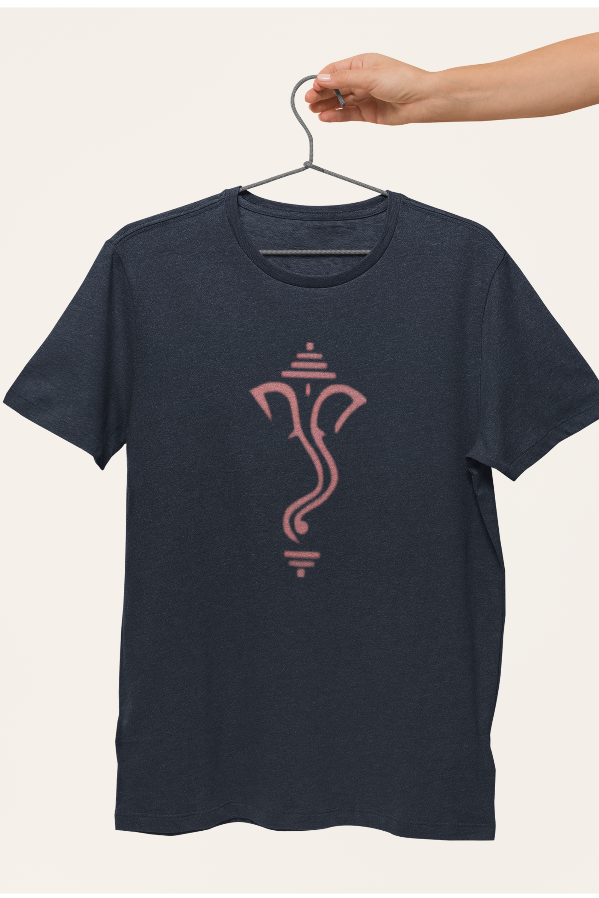 Ganesha Art T-shirt-NavyBlue
