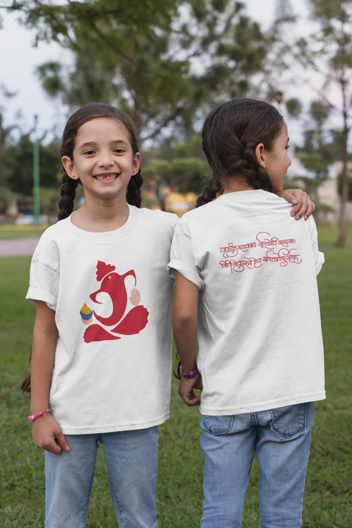 Ganapati T-Shirt (Girls) - White
