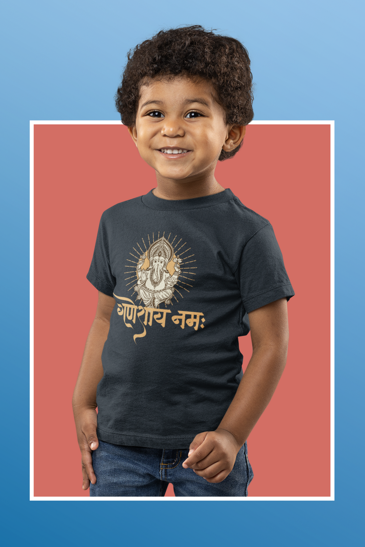 Ganesha T-Shirt (Boys) _ Navy Blue