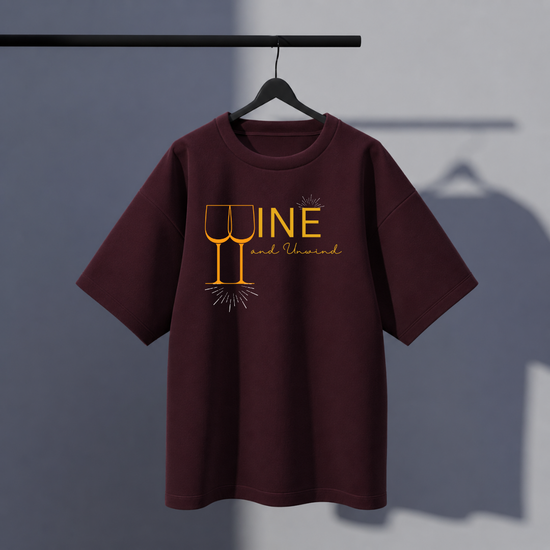 Wine Oversized Tee