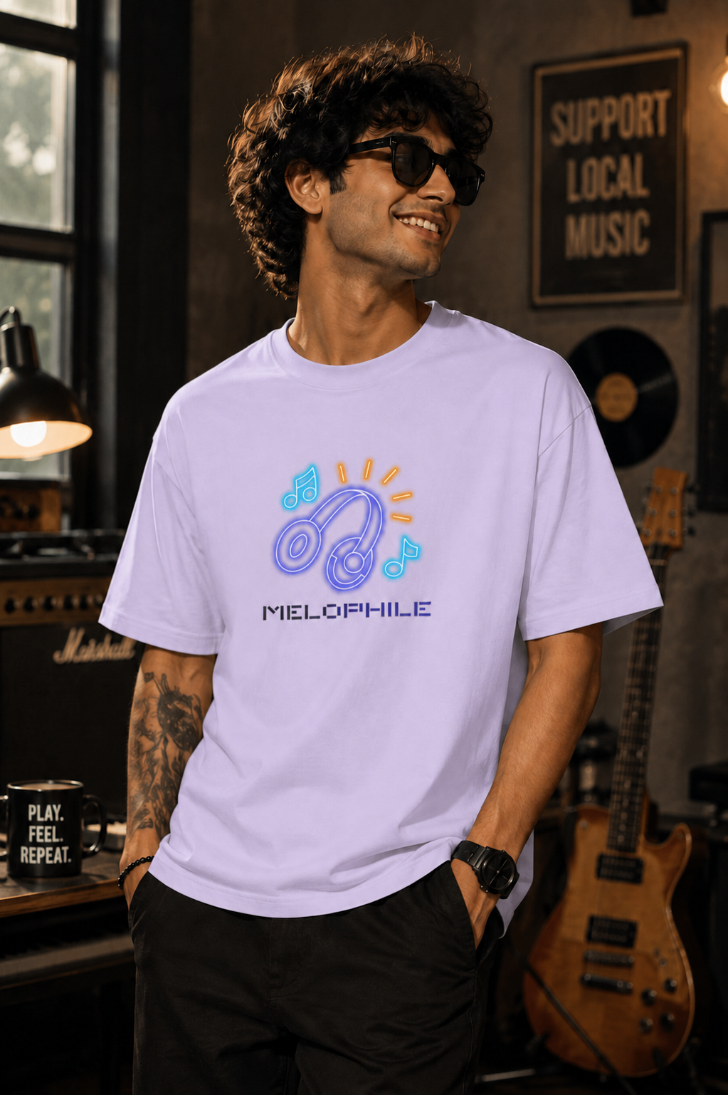 Melophile Oversized Tee - Lavender