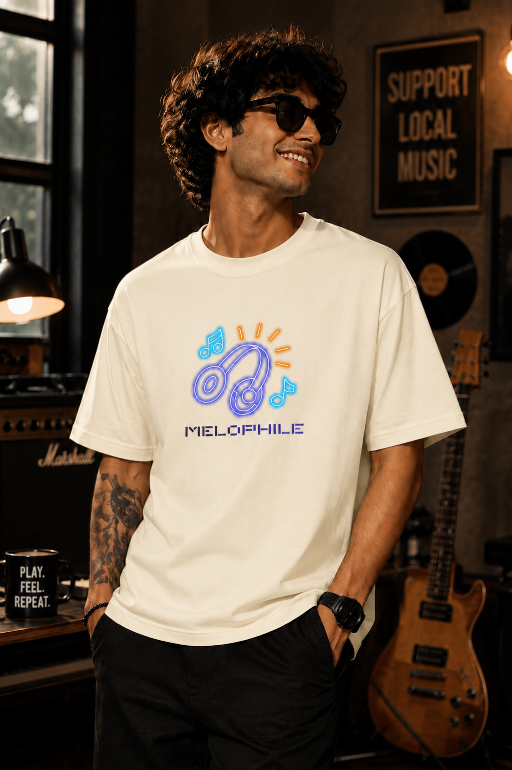 Melophile Oversized Tee - Off White