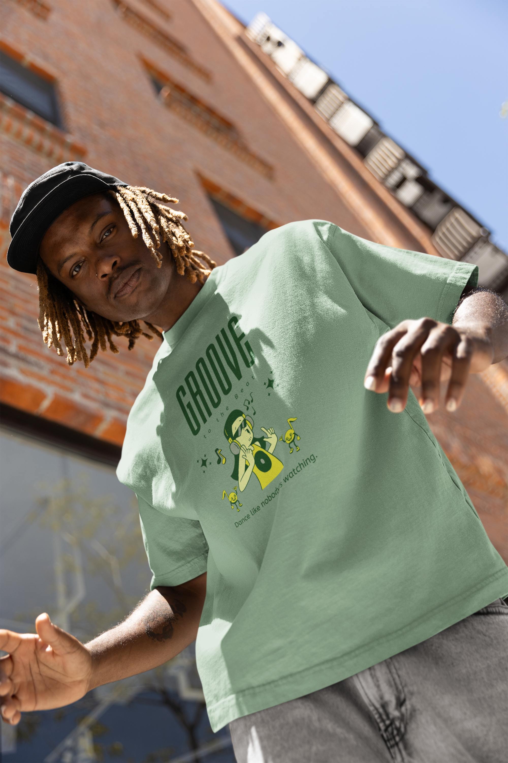 Groove Oversized Tee - Jade