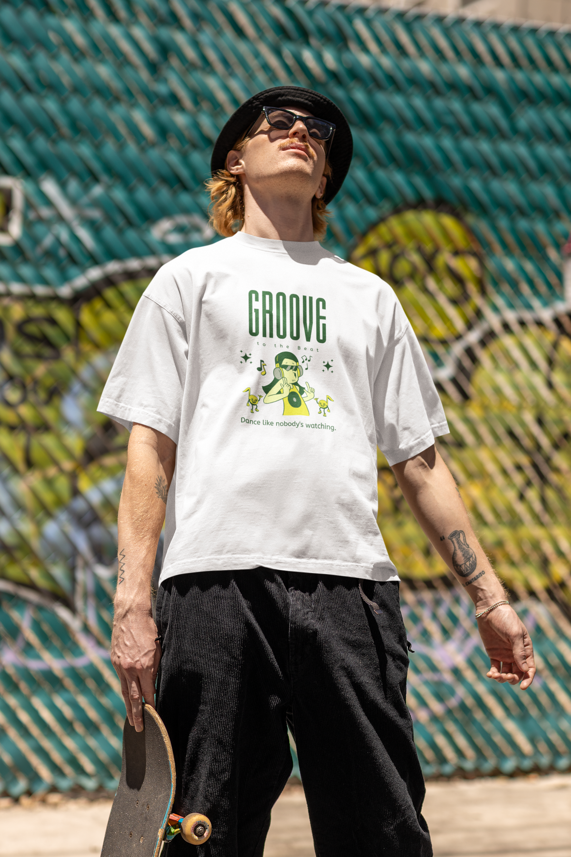 Groove Oversized Tee - White