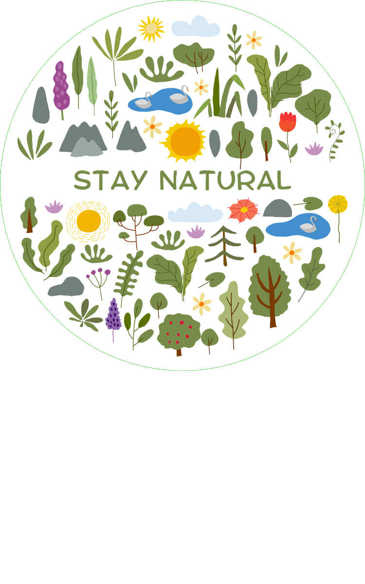 Stay Natural Oversized Tee - White