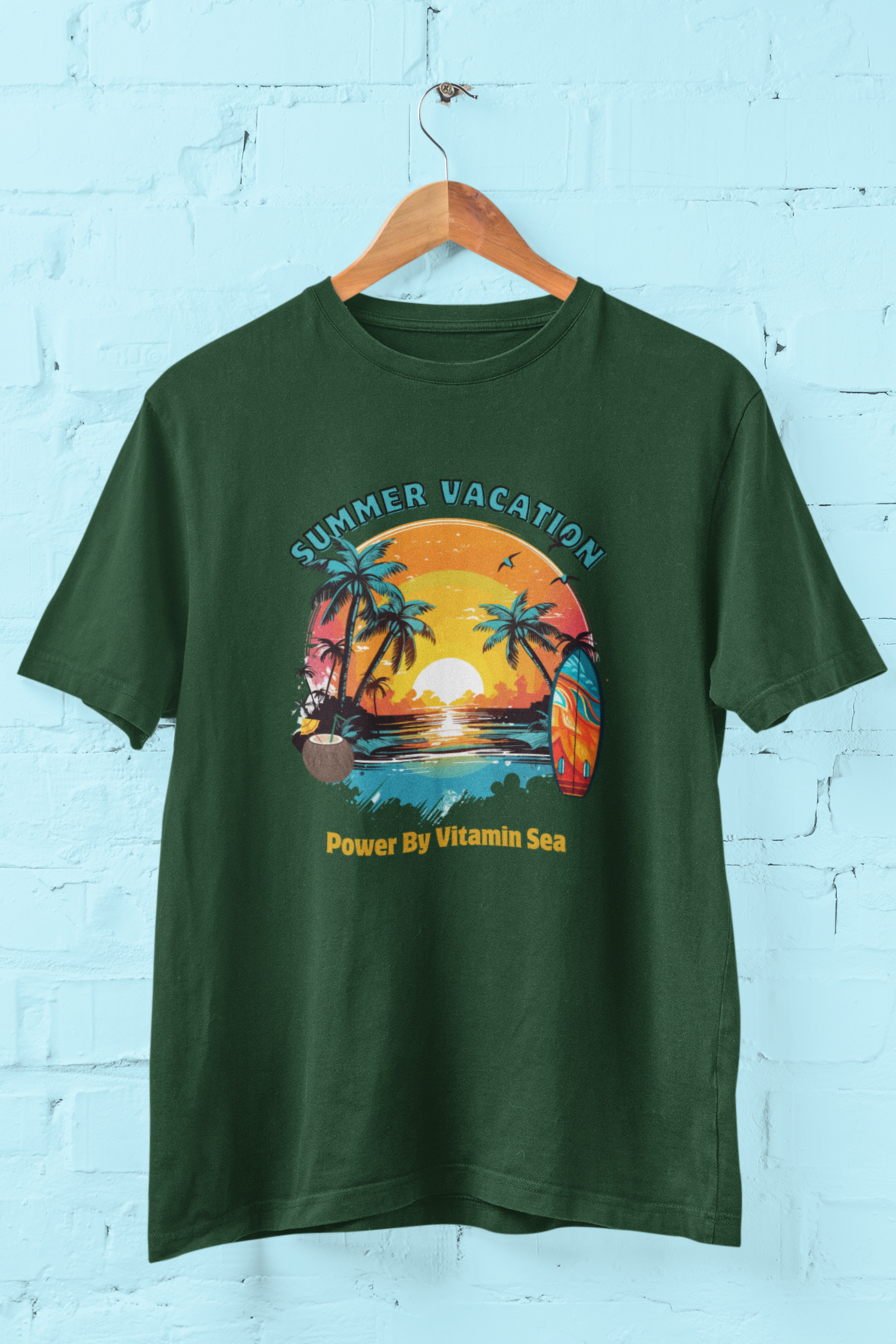 Summer Oversized Tee - Bottle Green