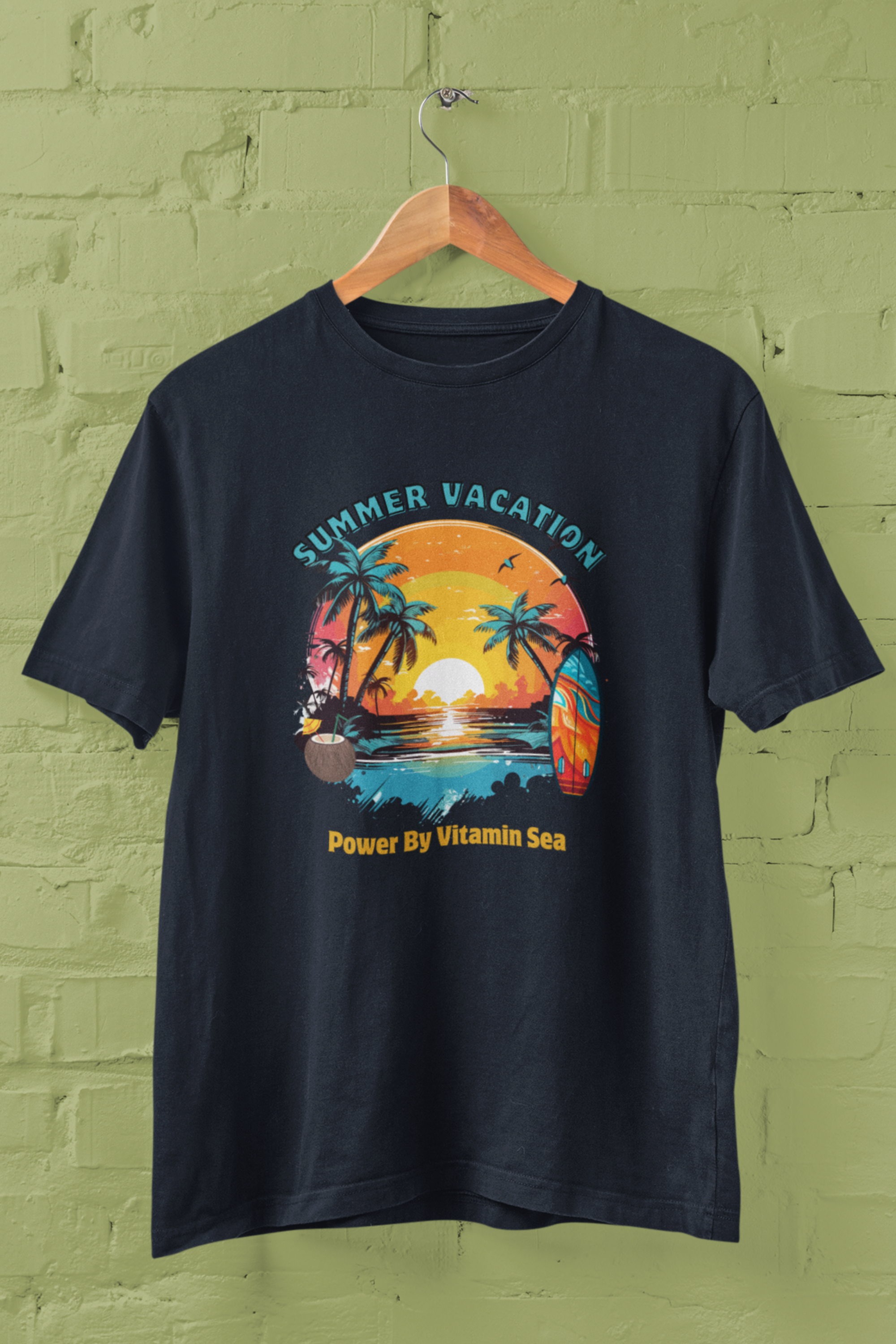 Summer Oversized Tee - Navy Blue