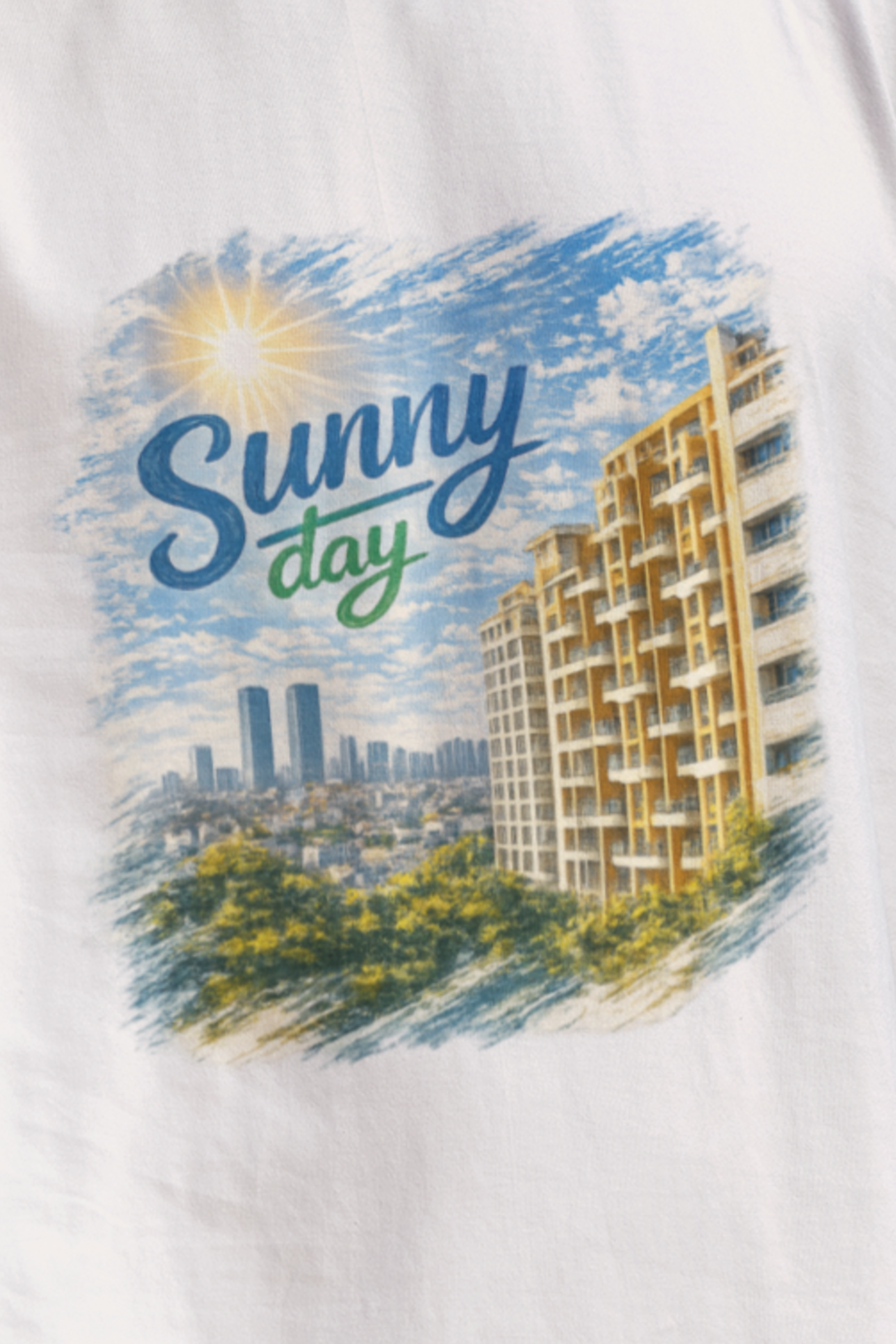 Sunny Day Oversized Tee - White