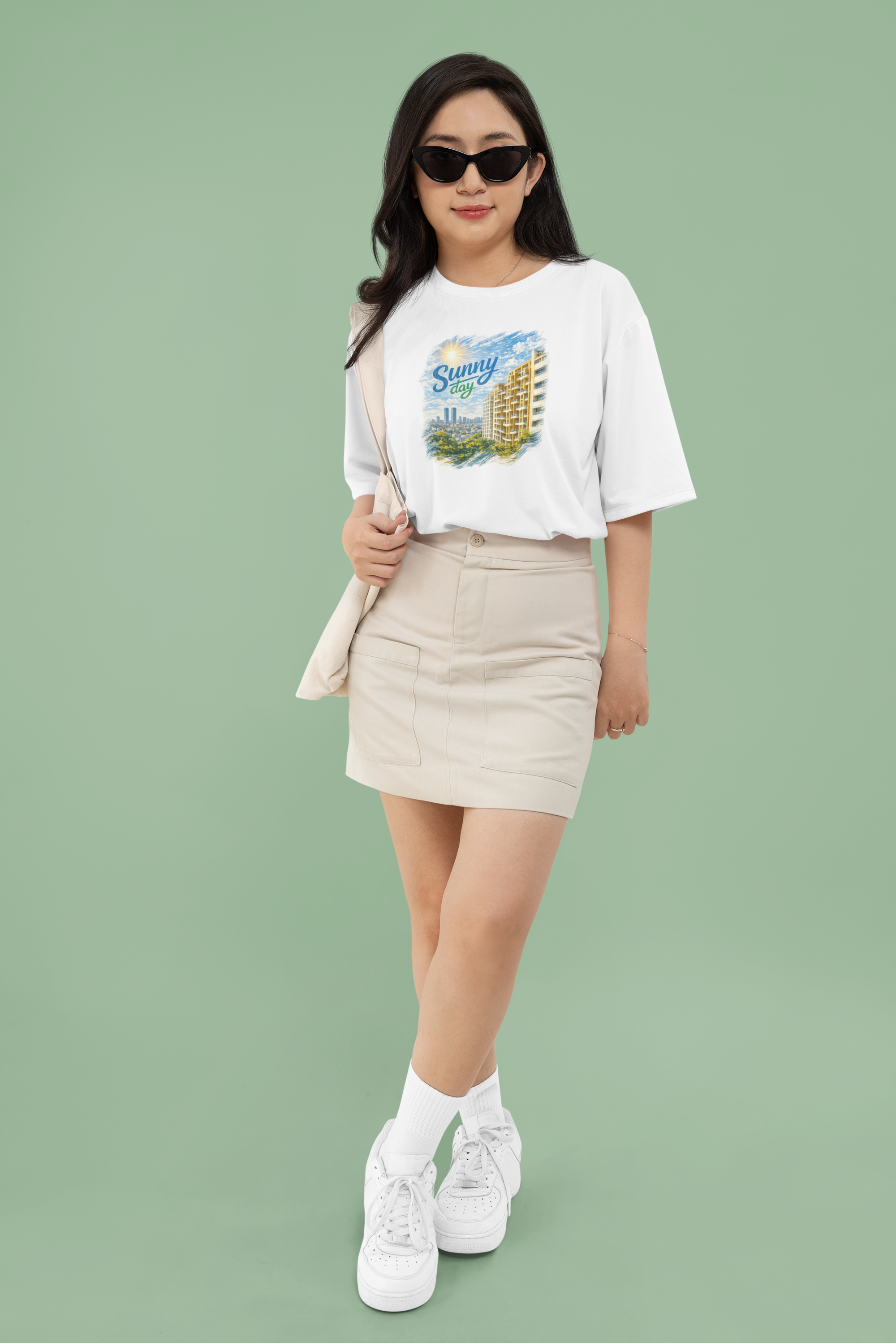 Sunny Day Oversized Tee - White