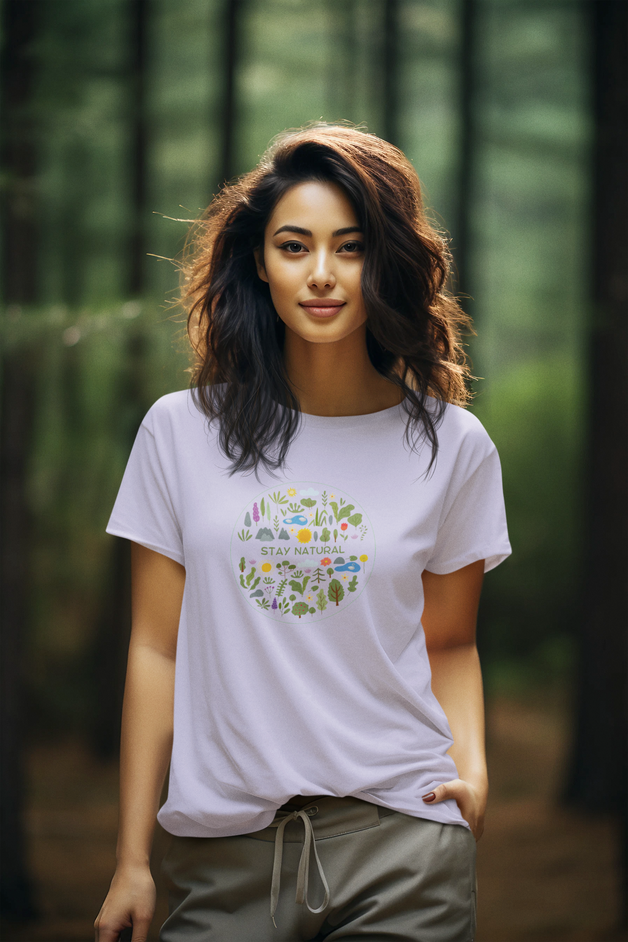 Stay Natural Oversized Tee - Lavender