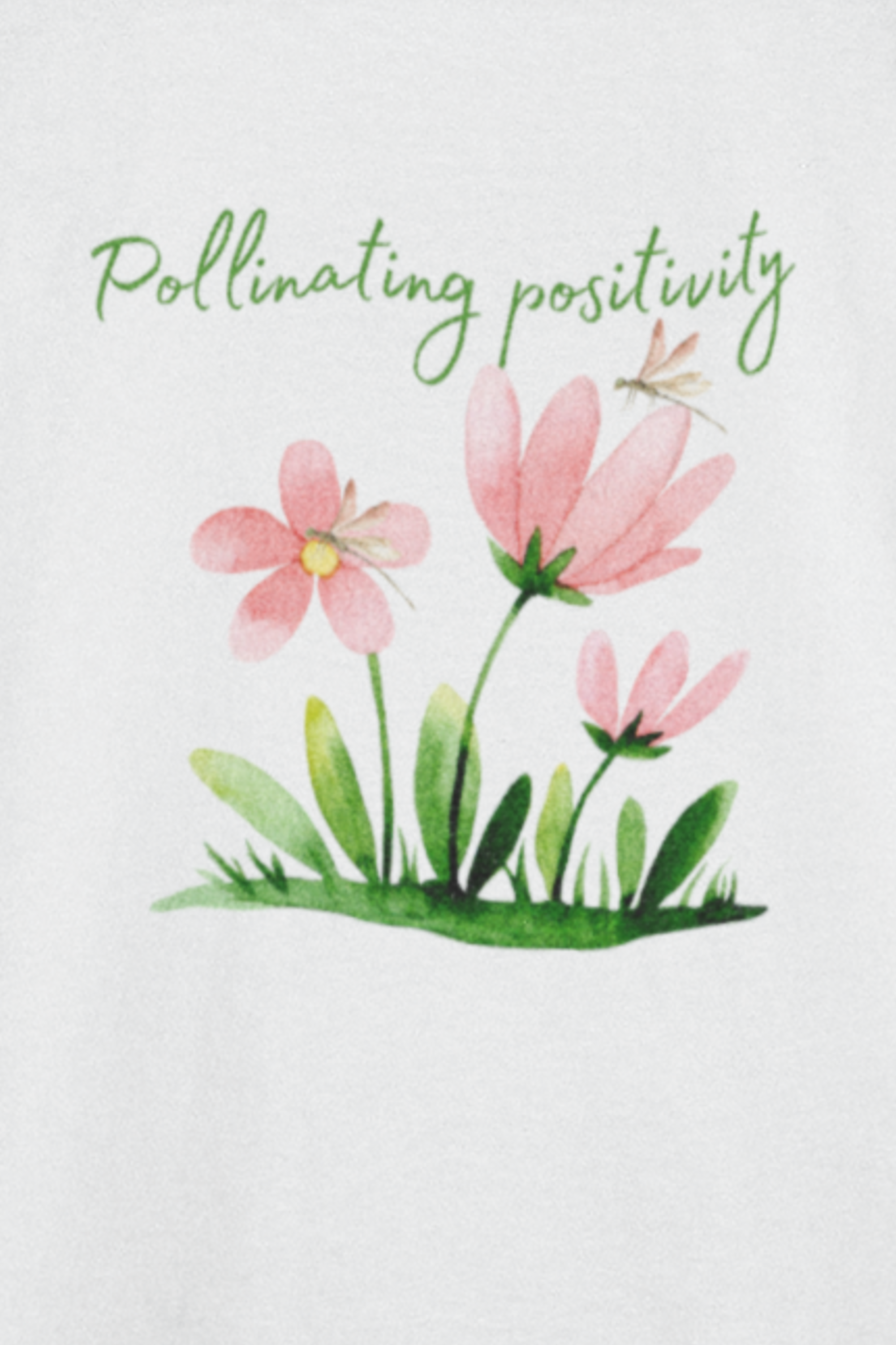 Pollinating Positivity Oversized Tee - White