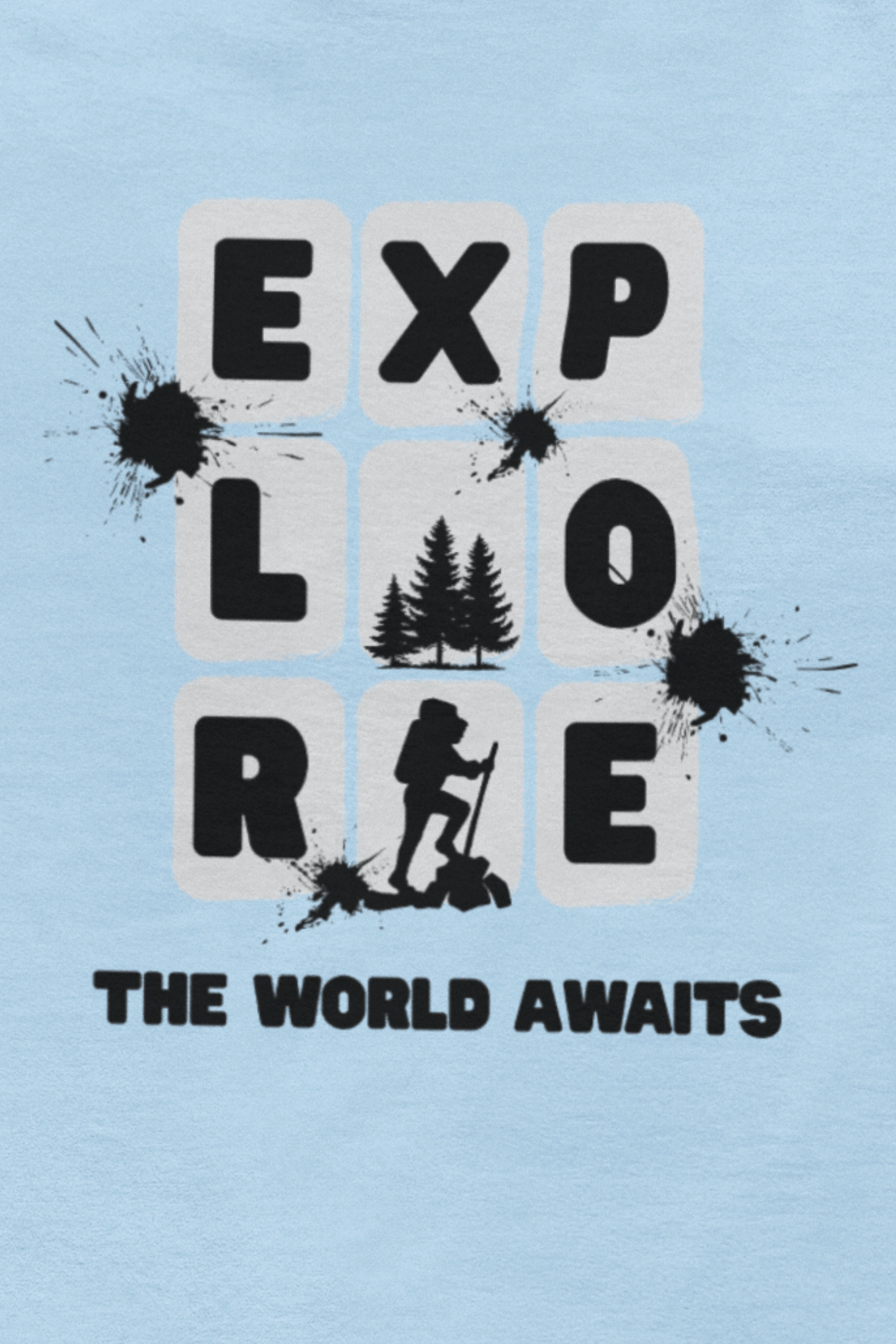 Explorer Oversized Tee - Baby Blue