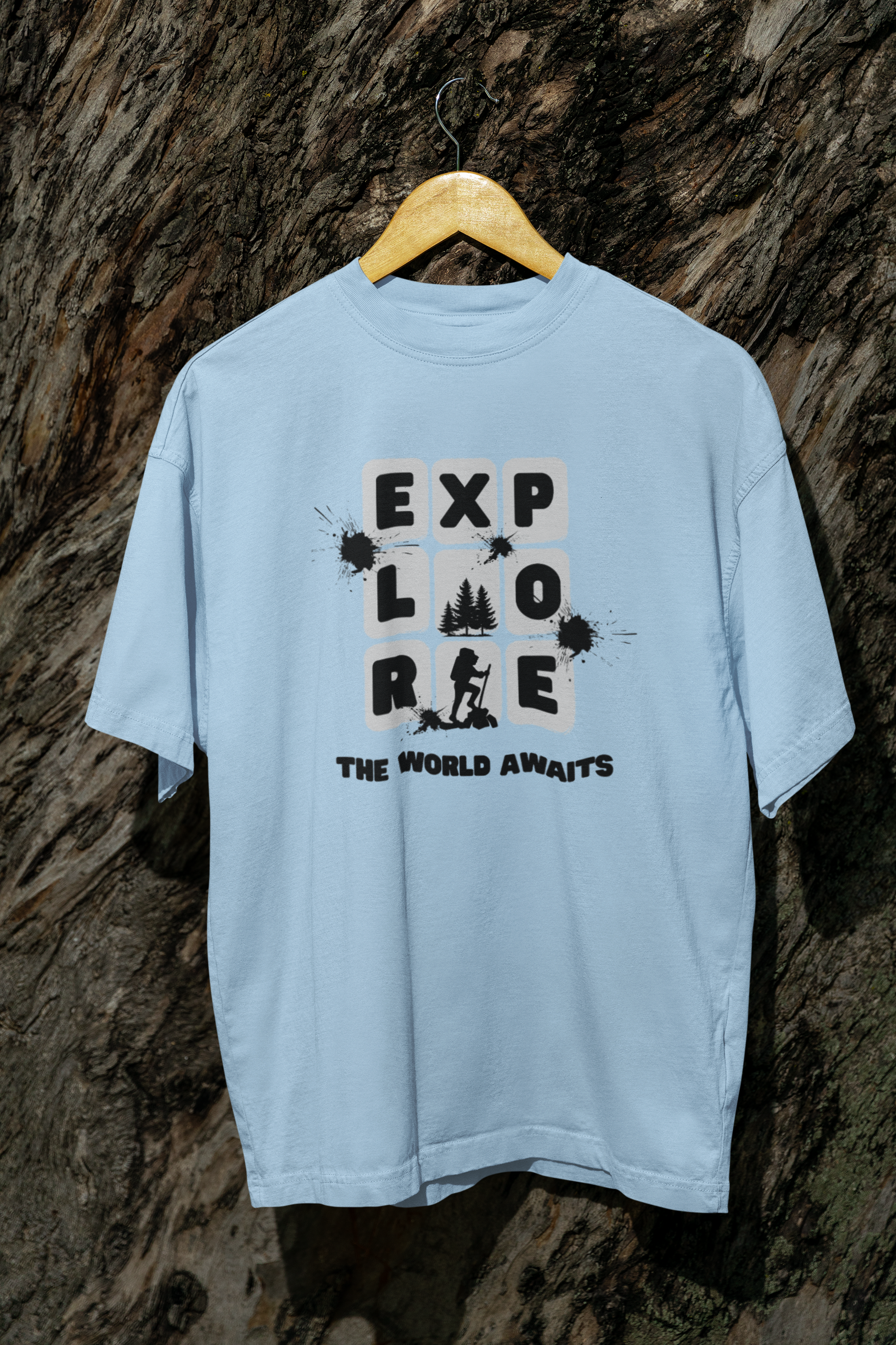 Explorer Oversized Tee - Baby Blue