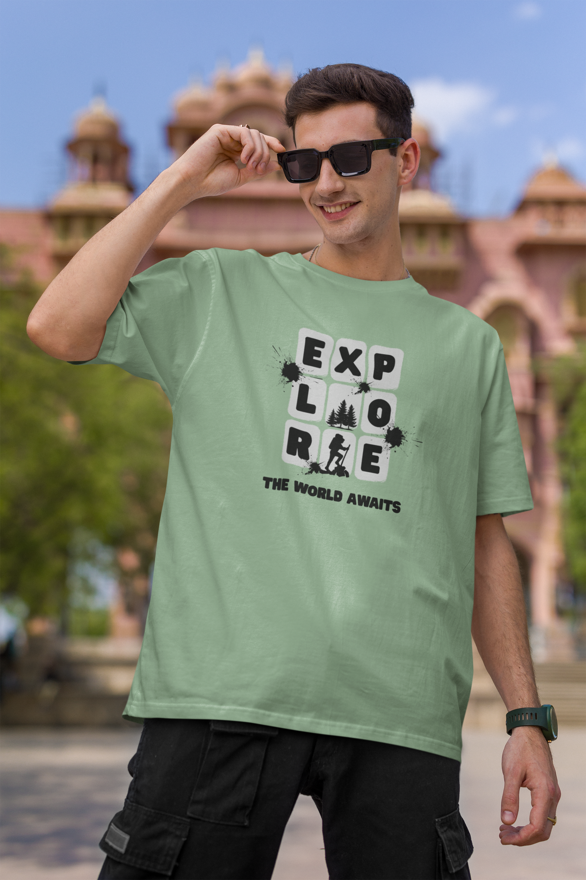 Explorer Oversized Tee - Jade