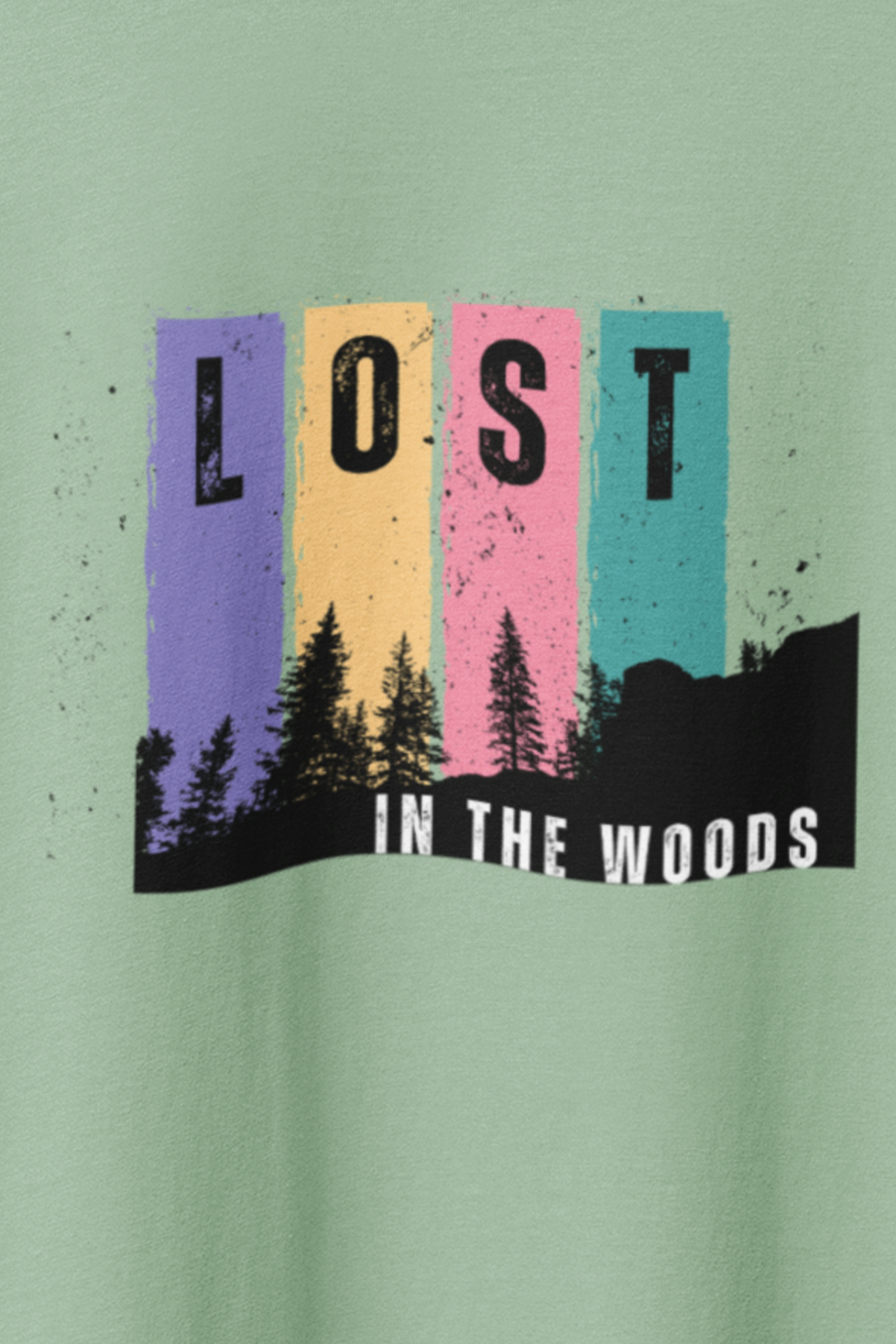Lost In Nature Oversized Tee - Jade