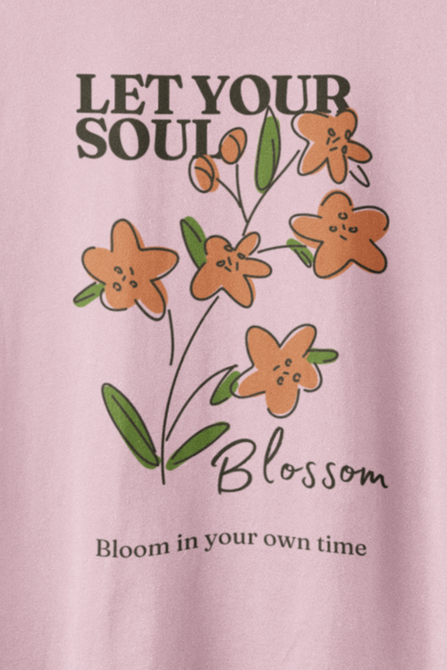 Blossom Oversized Tee - Light Baby Pink
