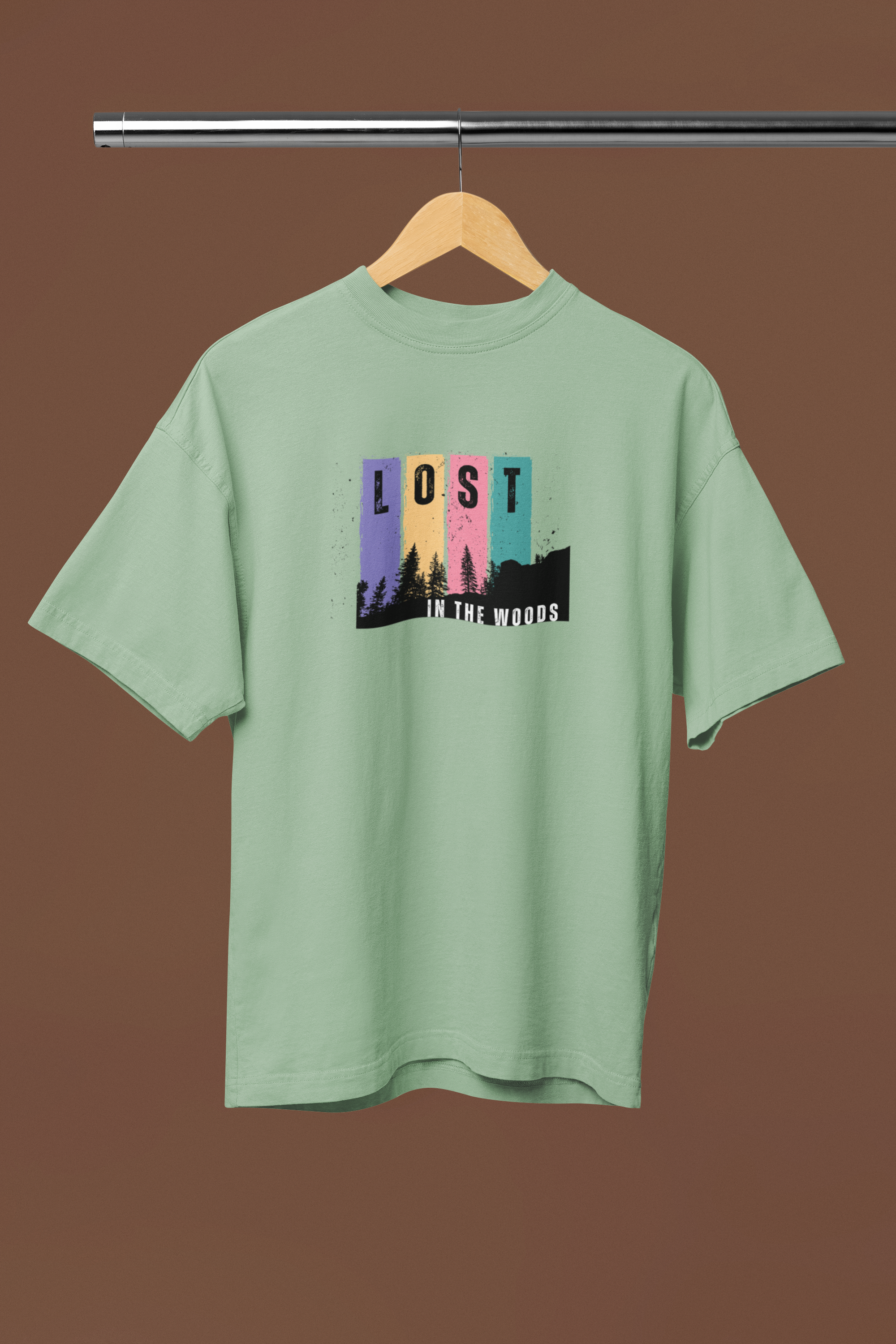 Lost In Nature Oversized Tee - Jade