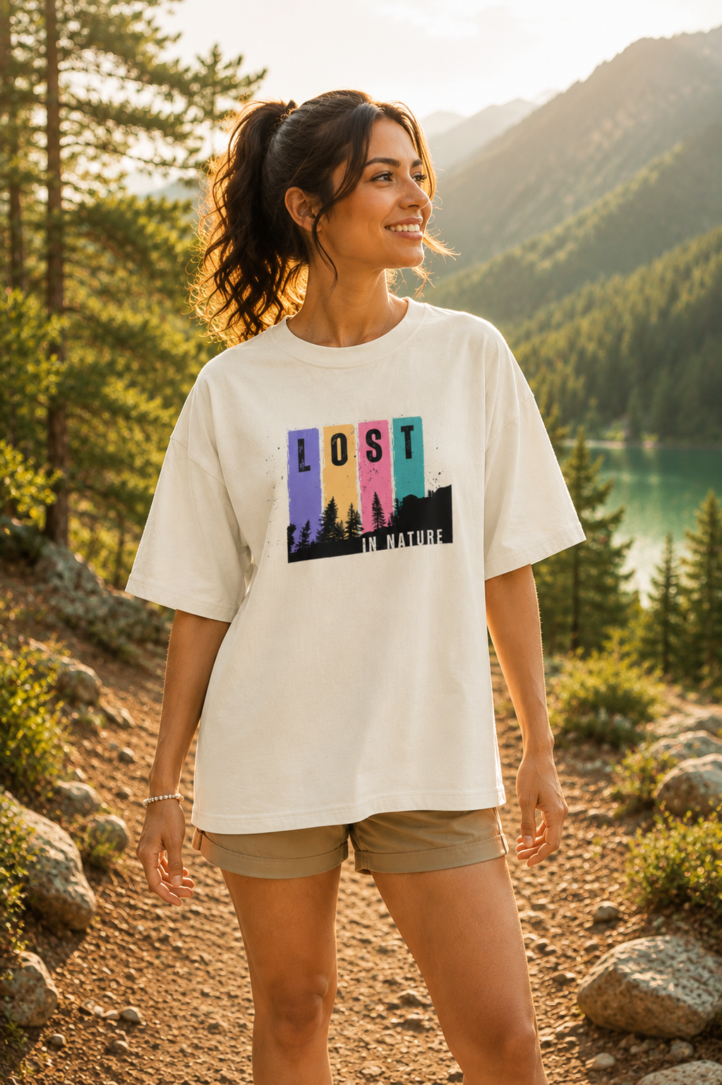 Lost In Nature Oversized Tee - Off White
