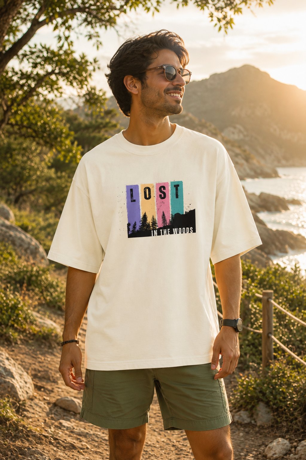 Lost In Nature Oversized Tee - Off White