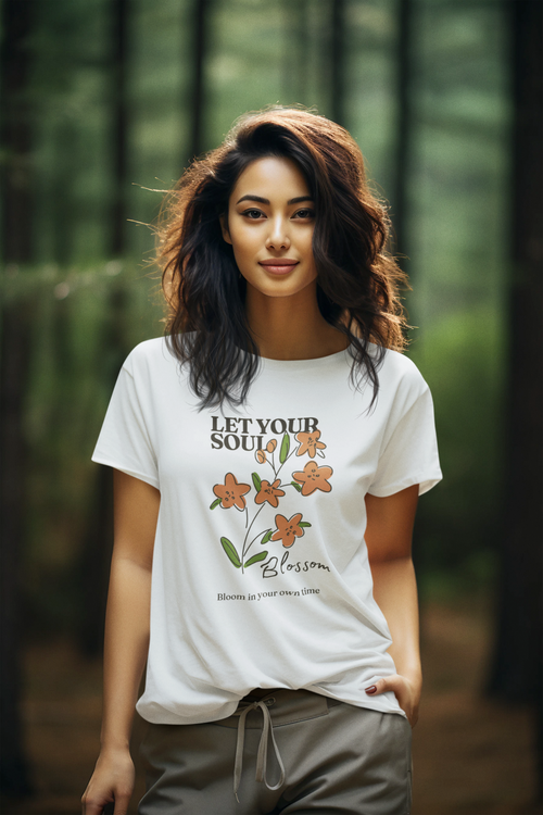 Blossom Oversized Tee - White