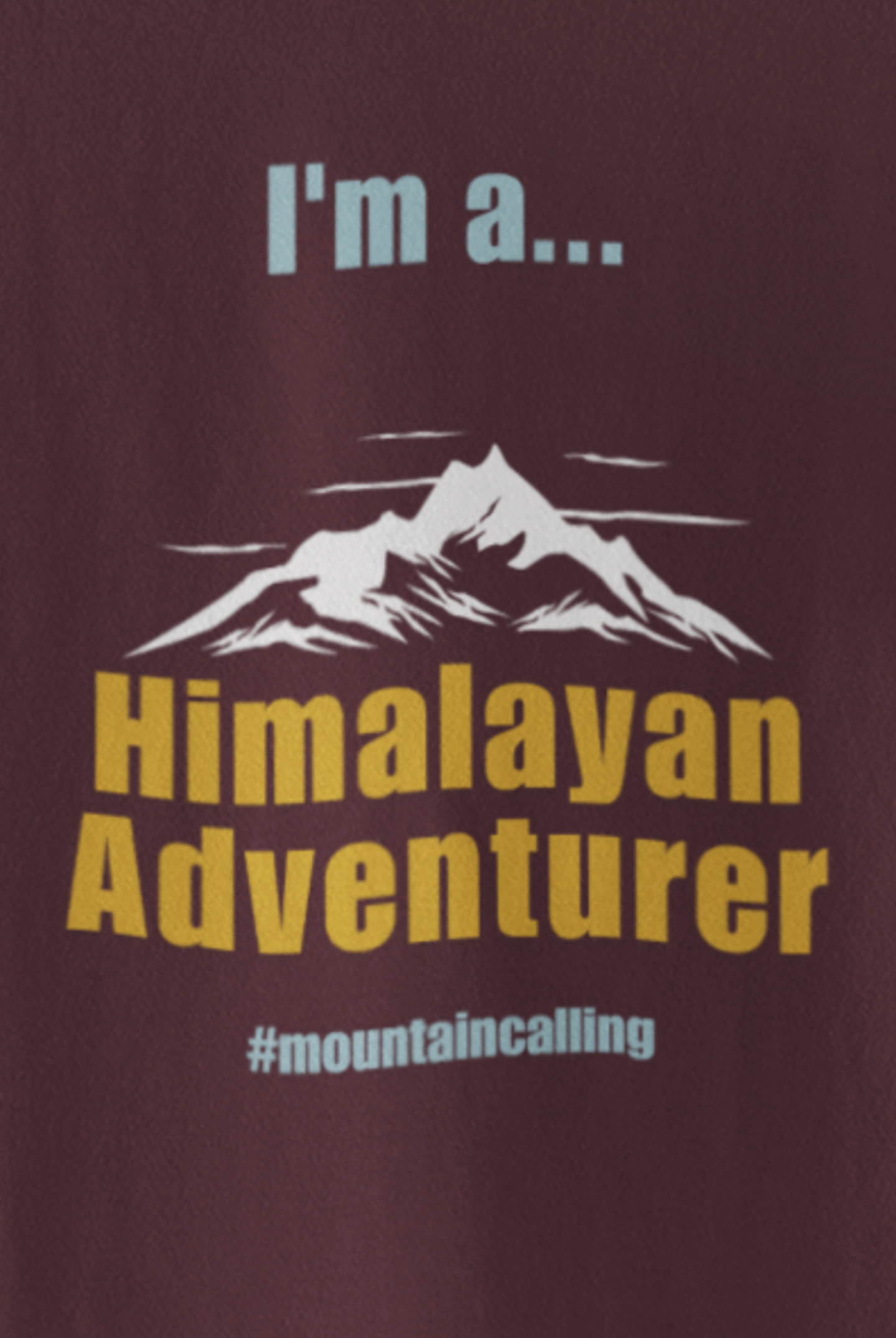 Mountain Oversized Tee - Maroon