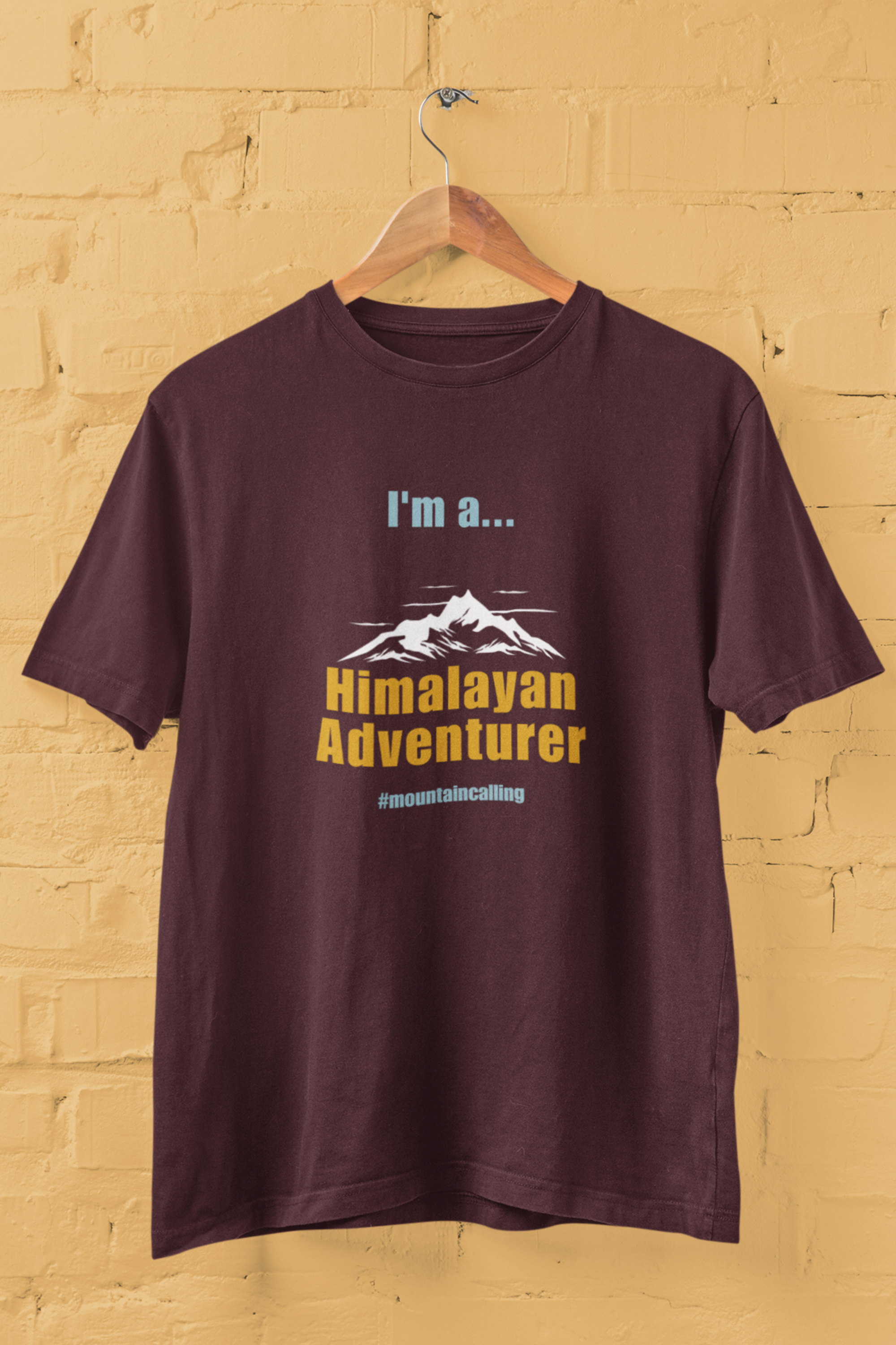 Mountain Oversized Tee - Maroon