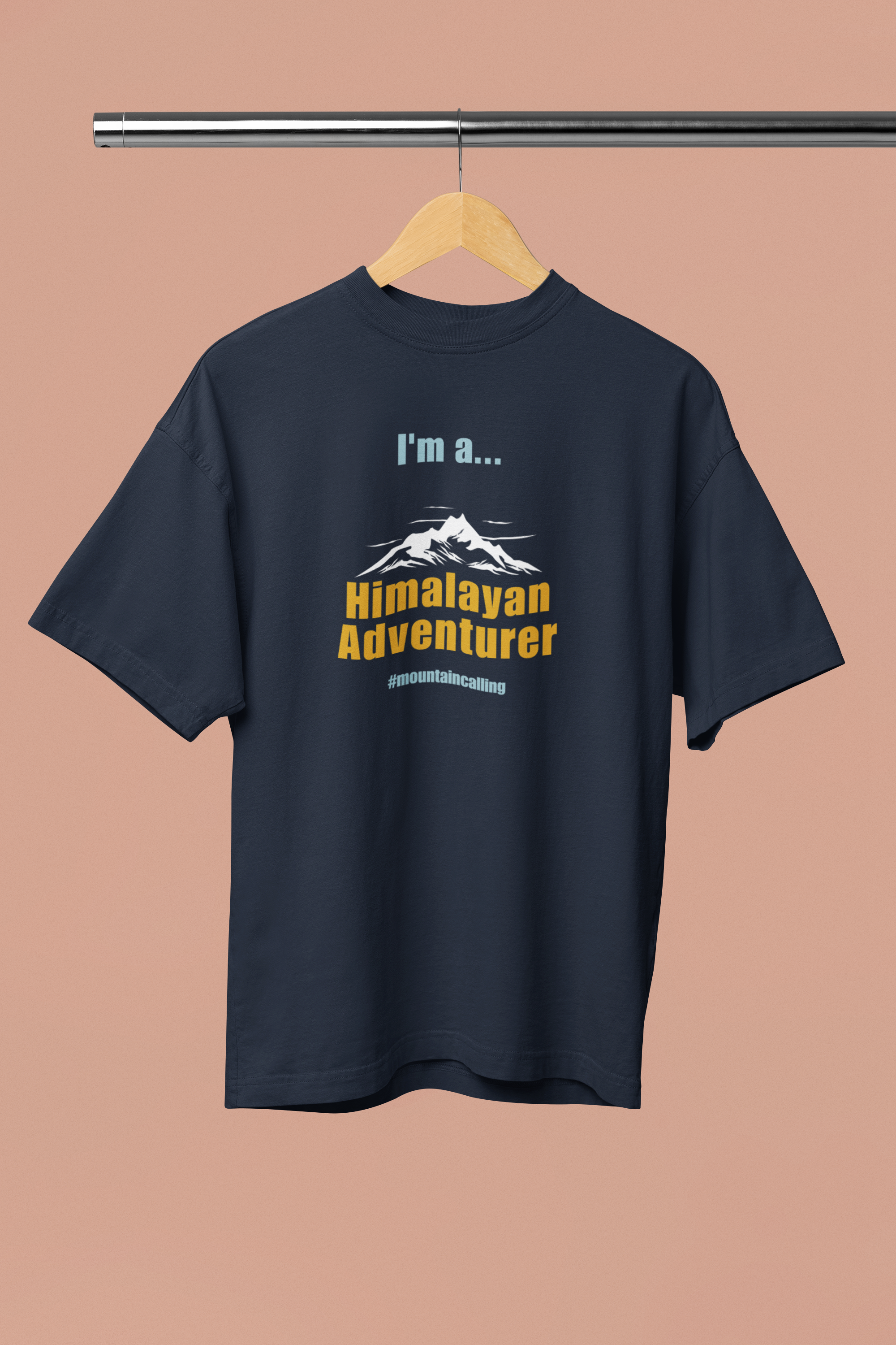 Mountain Oversized Tee - Navy Blue