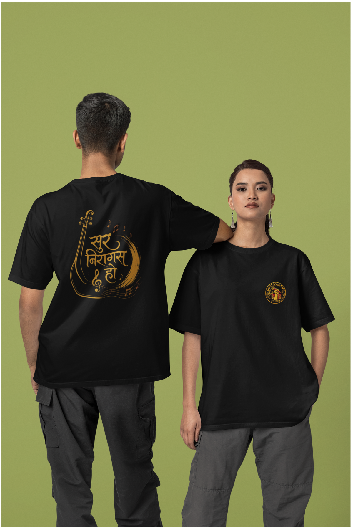 Oversized T-shirt 4 - Rutuvasant - Black