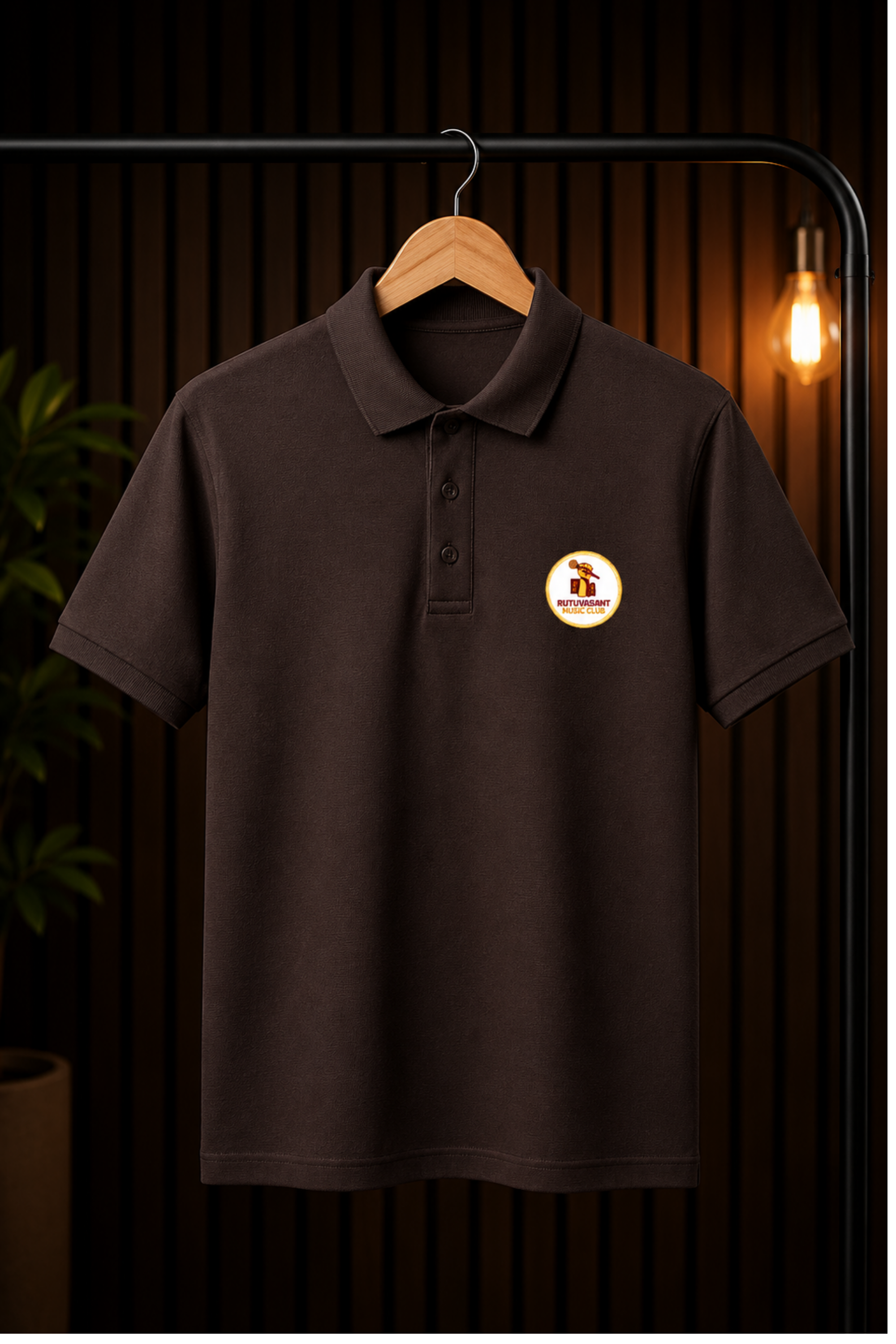 Men's Polo - Rutuvasant - Coffee Brown
