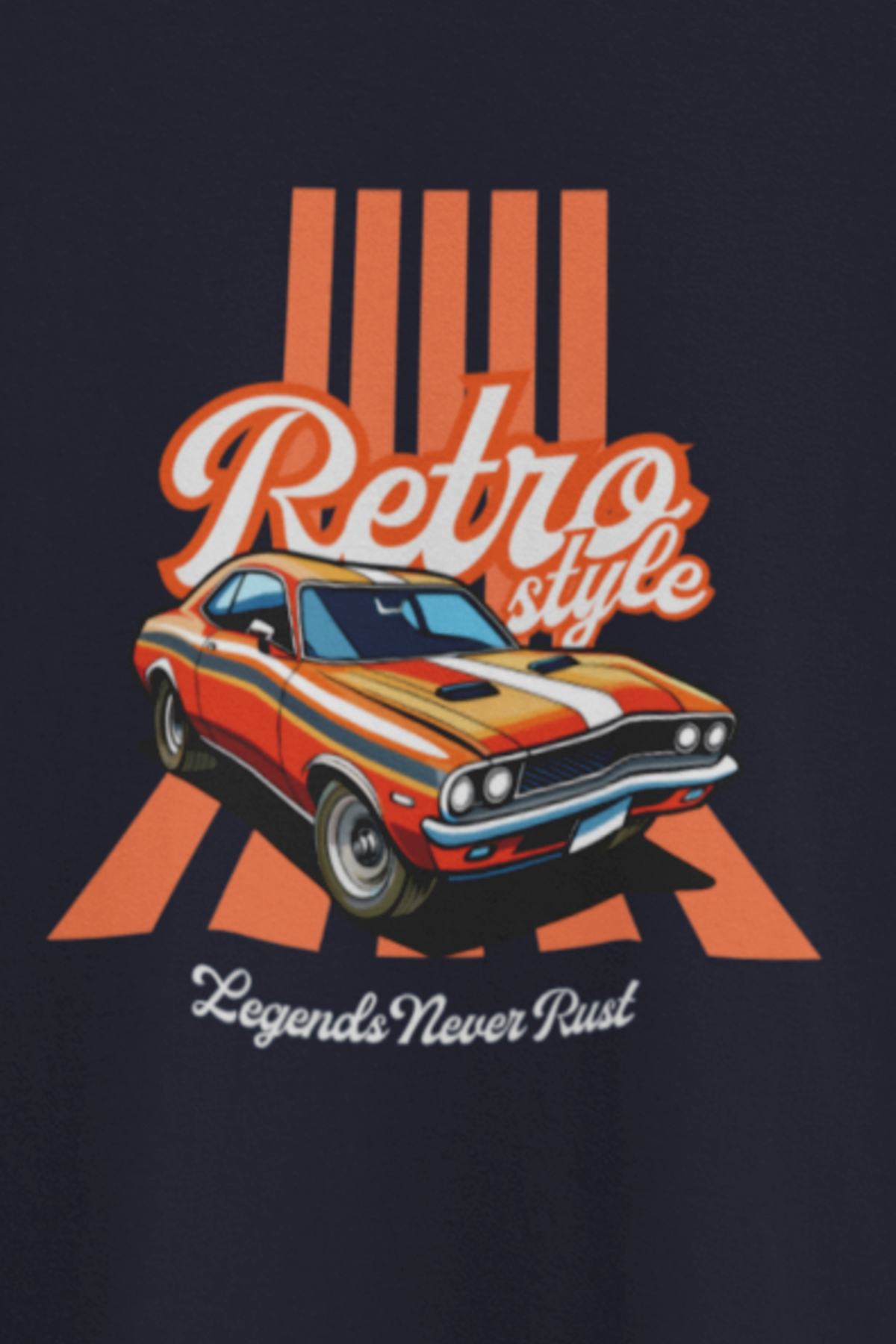 Race Oversized Tee - Navy Blue
