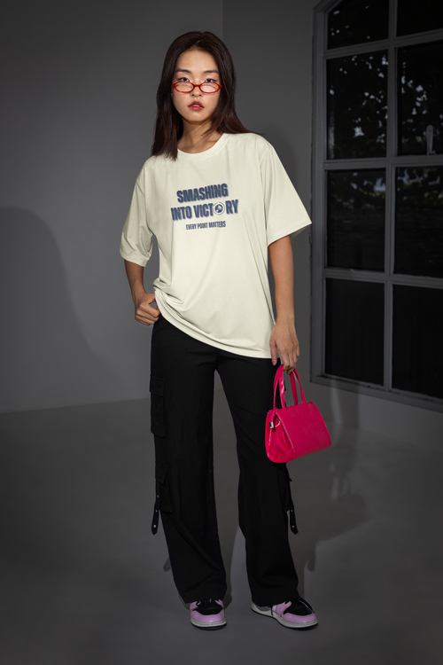 Badminton Oversized Tee - Off white