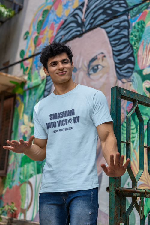 Badminton Oversized Tee - Baby Blue