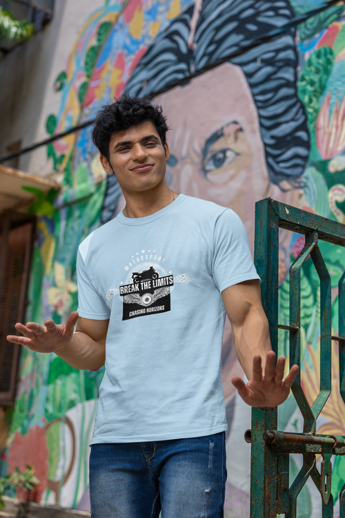 Bike Oversized Tee - Baby Blue