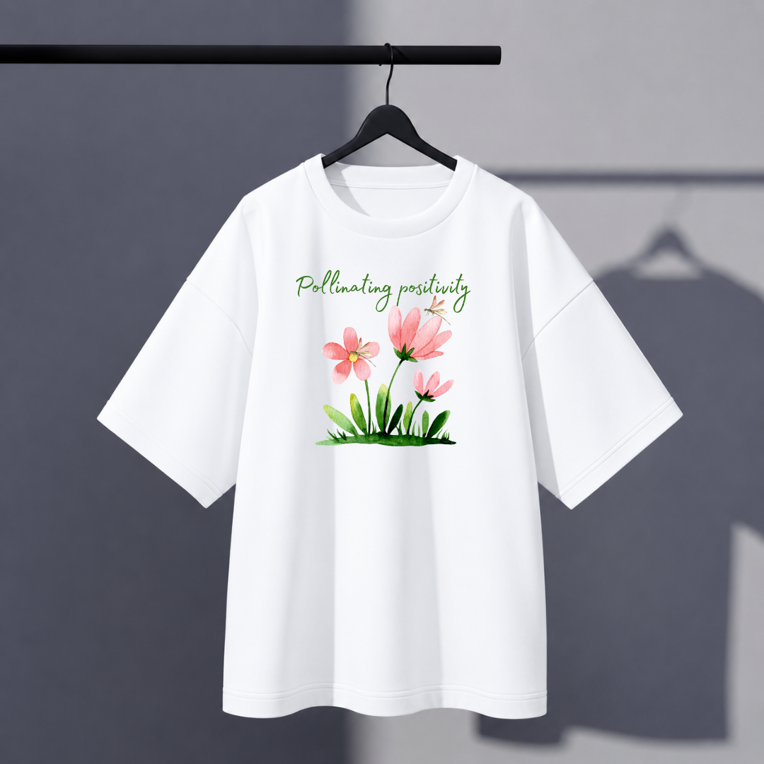 Unisex Flower Oversized Tee