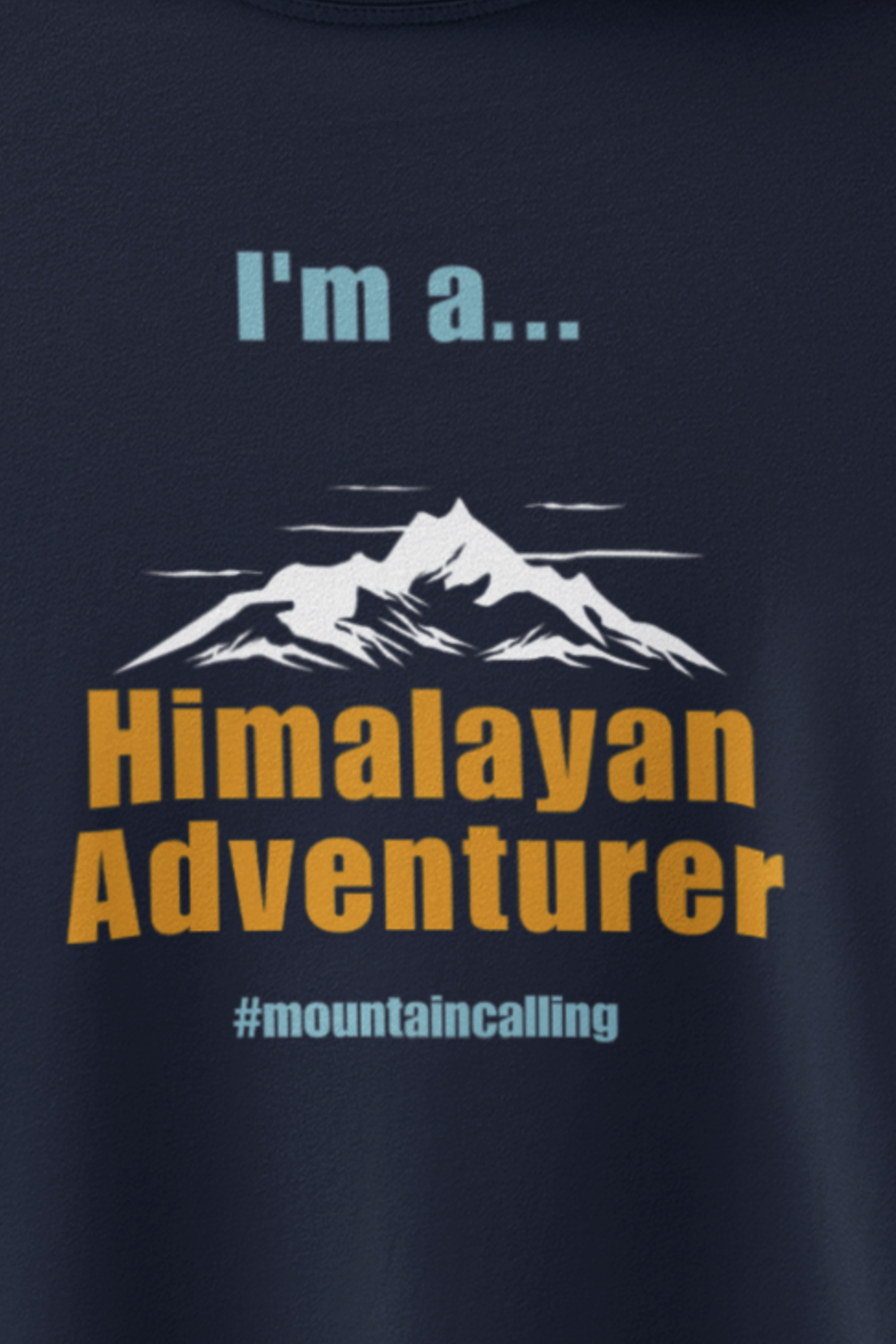 Mountain Oversized Tee - Navy Blue