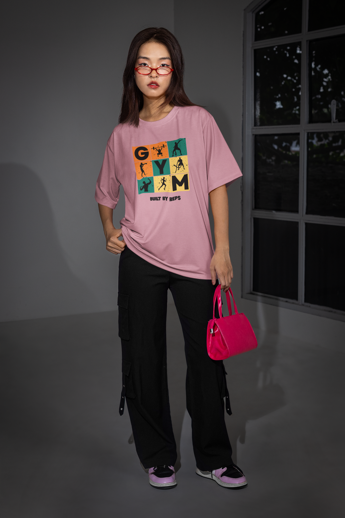 Gym Oversized Tee - Flamingo