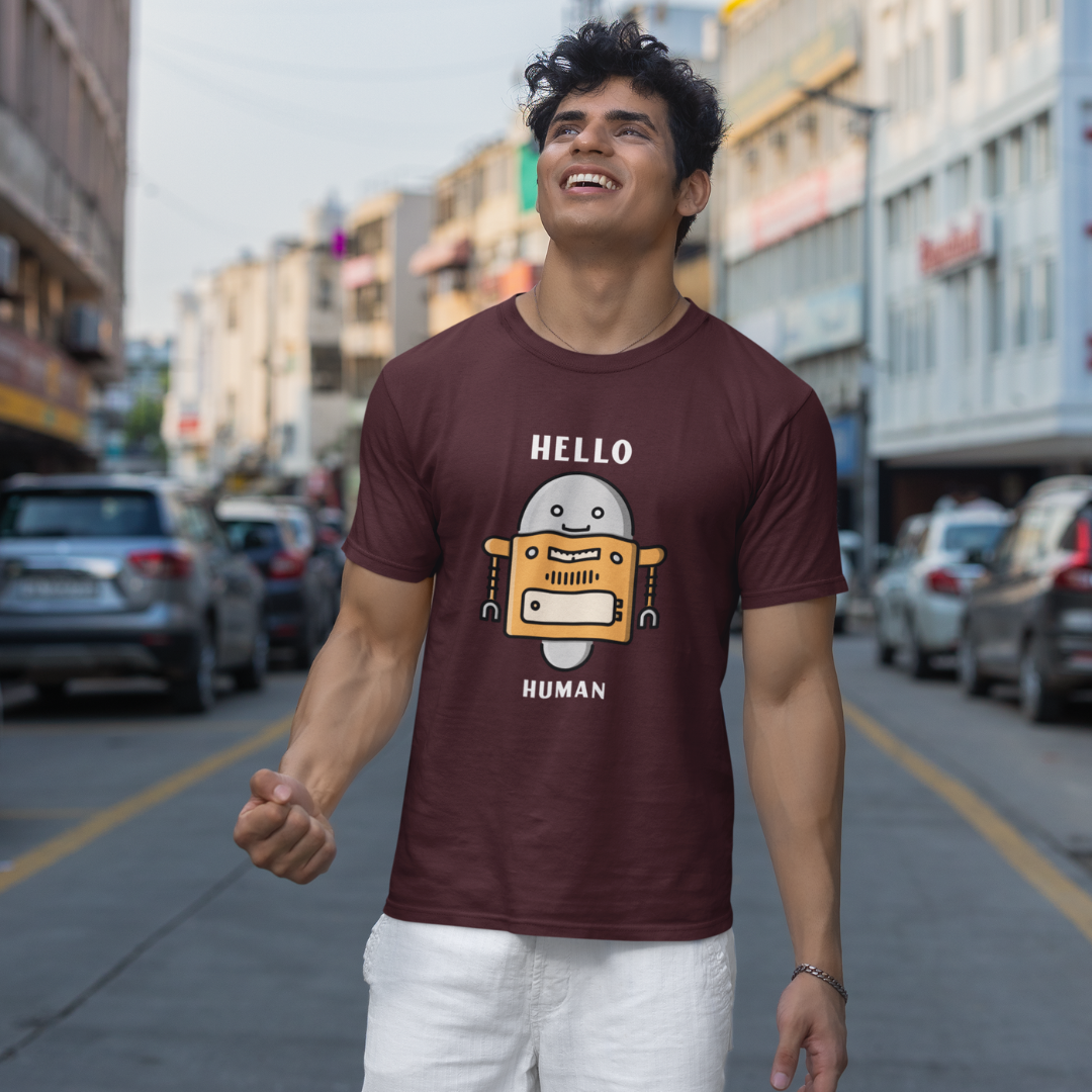 Hello Human Oversized Tee